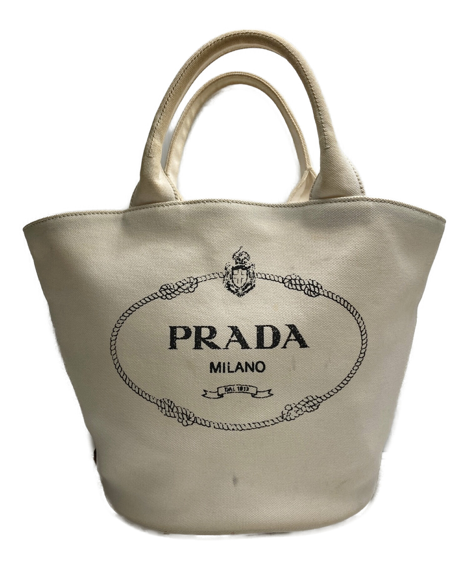 PRADA (プラダ) キャンバストートバッグ ホワイト