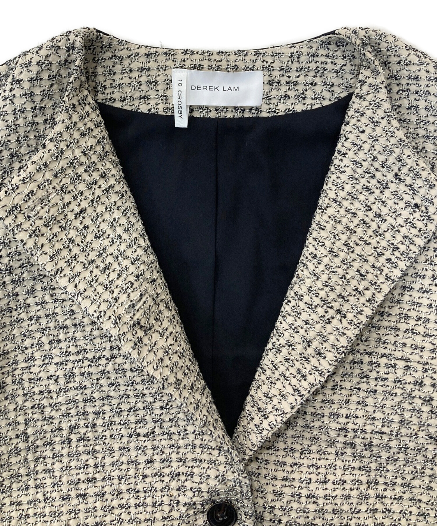 中古・古着通販】DEREK LAM (デレクラム) 切替ノーカラージャケット