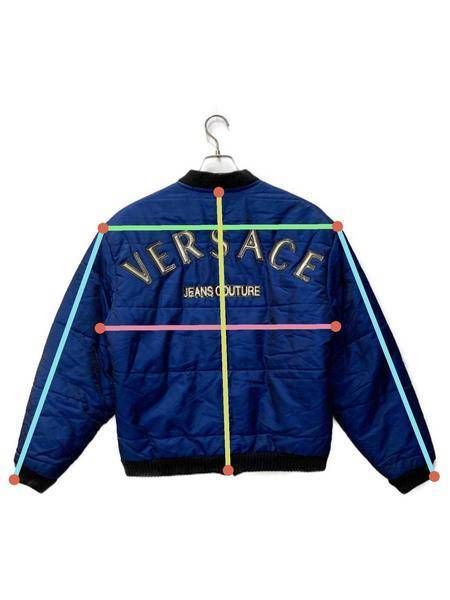 中古・古着通販】VERSACE JEANS COUTURE (ヴェルサーチ ジーンズクチュール) MA-1ジャケット ブルー  サイズ:XS｜ブランド・古着通販 トレファク公式【TREFAC FASHION】スマホサイト