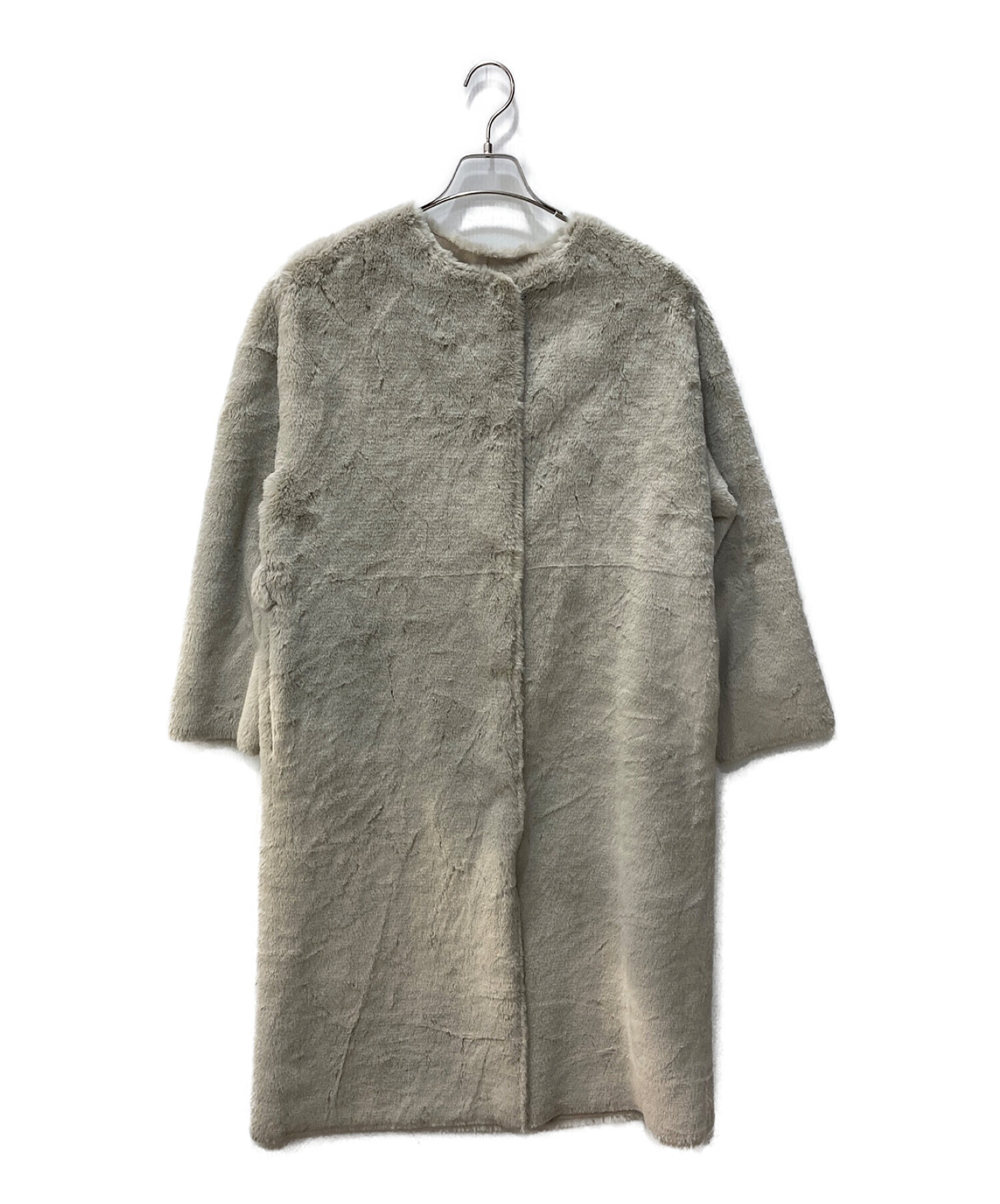 中古・古着通販】Ameri (アメリ) 2way SOFT BOA LONG COAT ベージュ