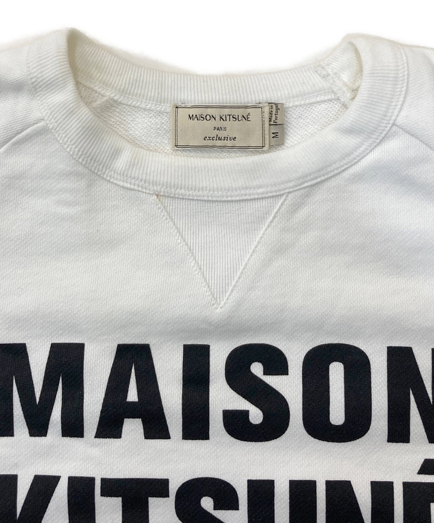 maison kitsune (メゾンキツネ) 礼式限定モデルスウェット CSS16U701 REISHIKI ホワイト サイズ:М