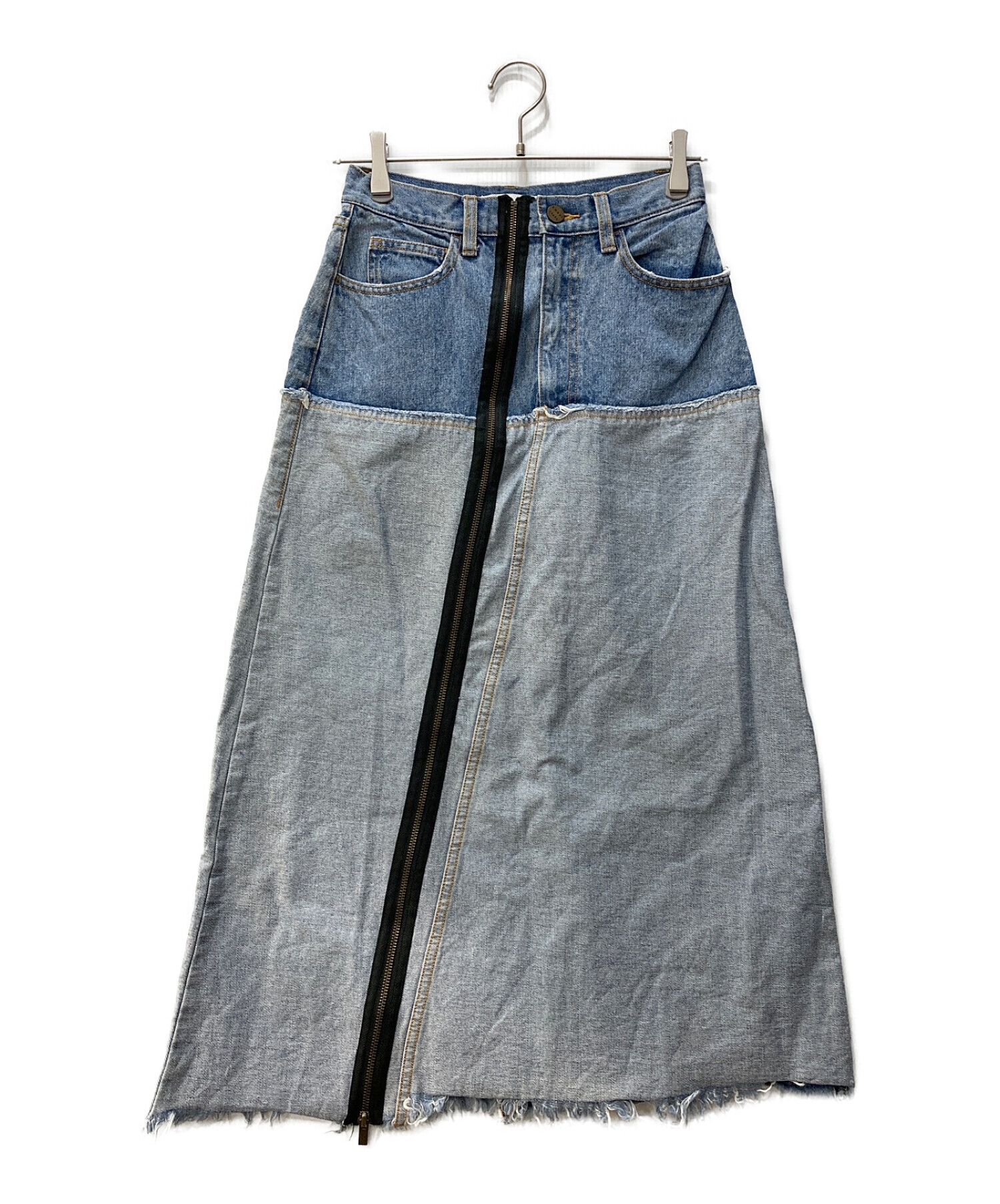 Ameri (アメリ) INSIDE OUT ZIPPER DENIM SKIRT ブルー サイズ:М