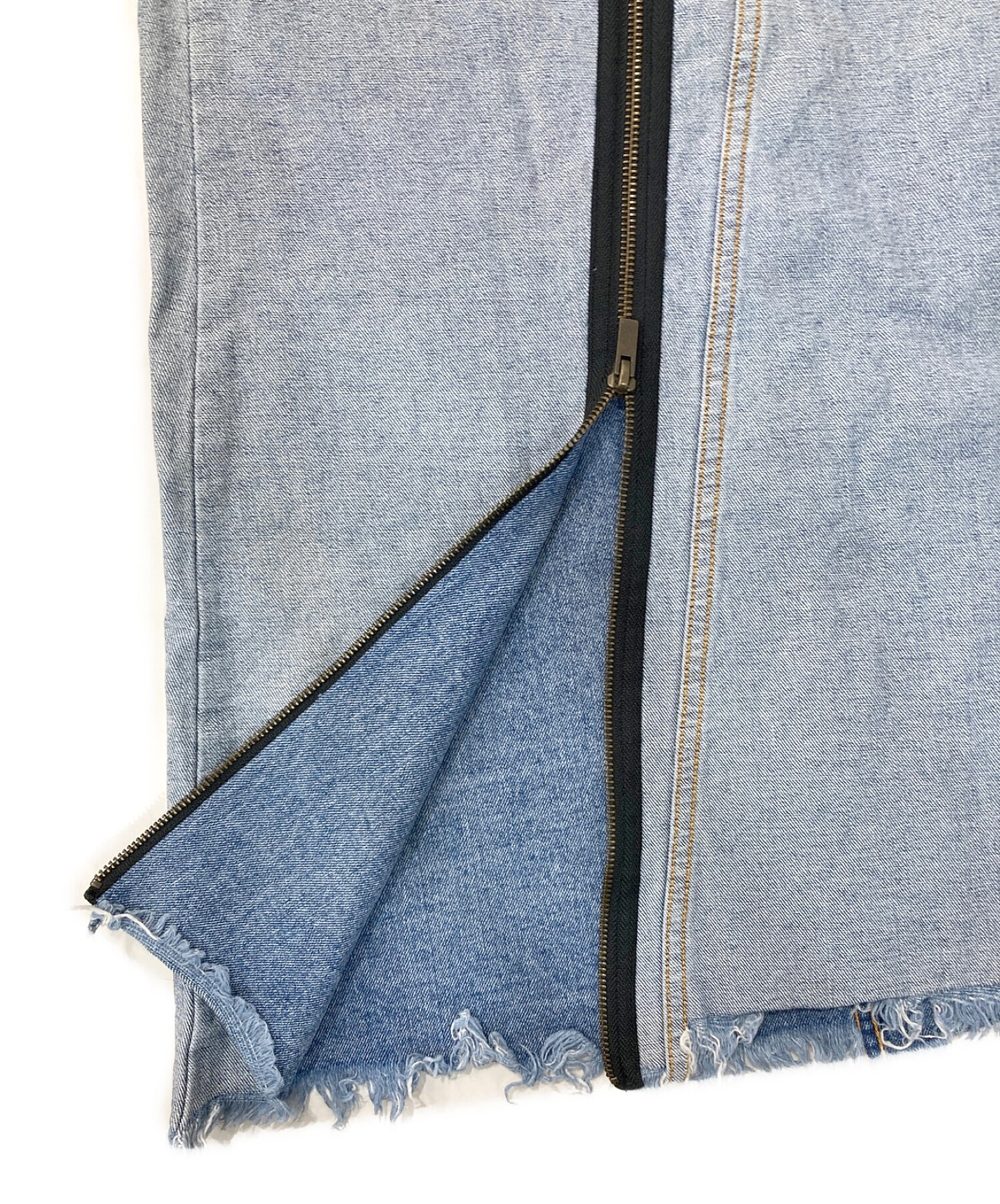 Ameri (アメリ) INSIDE OUT ZIPPER DENIM SKIRT ブルー サイズ:М