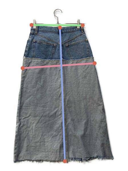 中古・古着通販】Ameri (アメリ) INSIDE OUT ZIPPER DENIM SKIRT