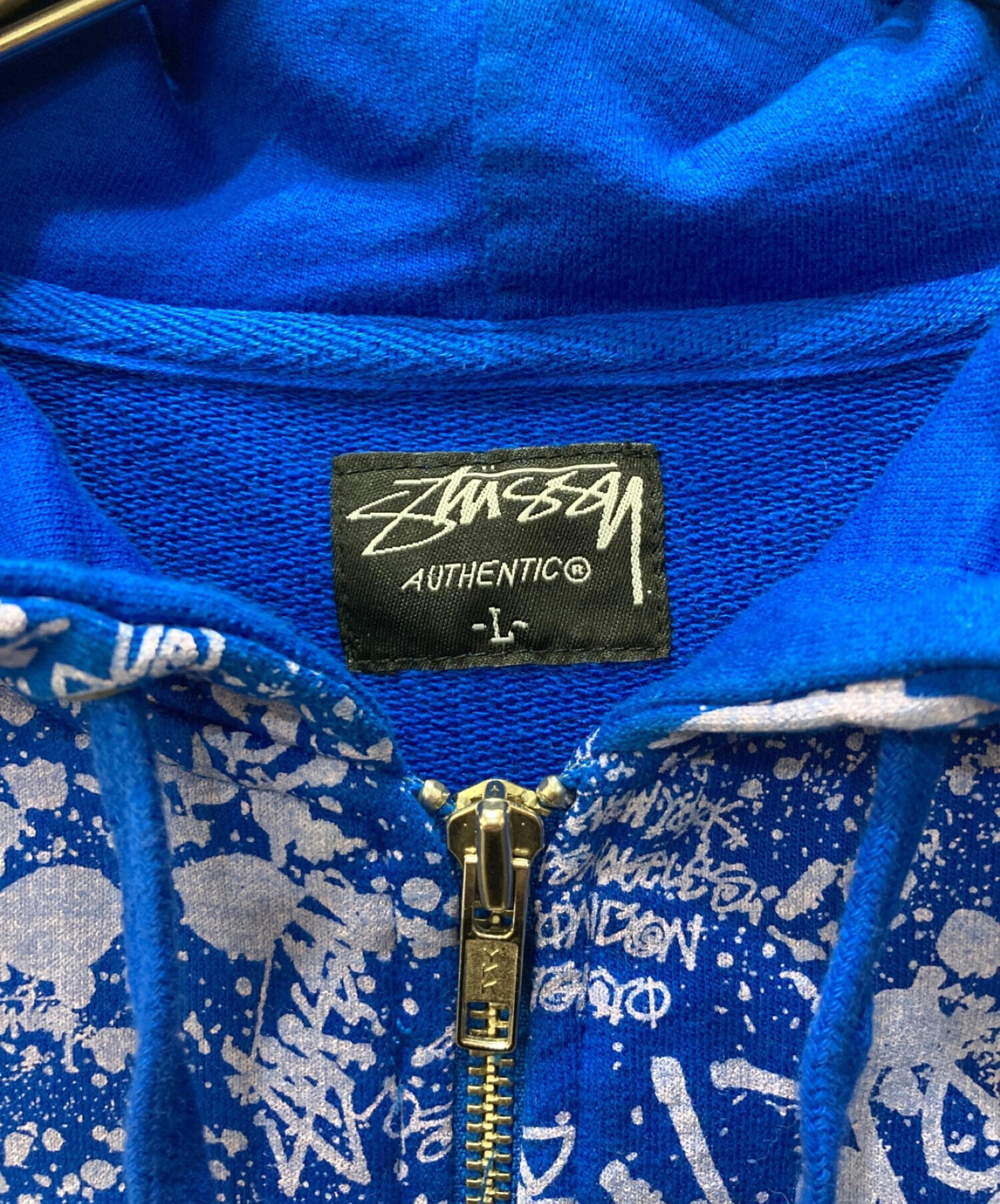 中古・古着通販】stussy (ステューシー) ジップパーカー ブルー サイズ:L｜ブランド・古着通販 トレファク公式【TREFAC  FASHION】スマホサイト