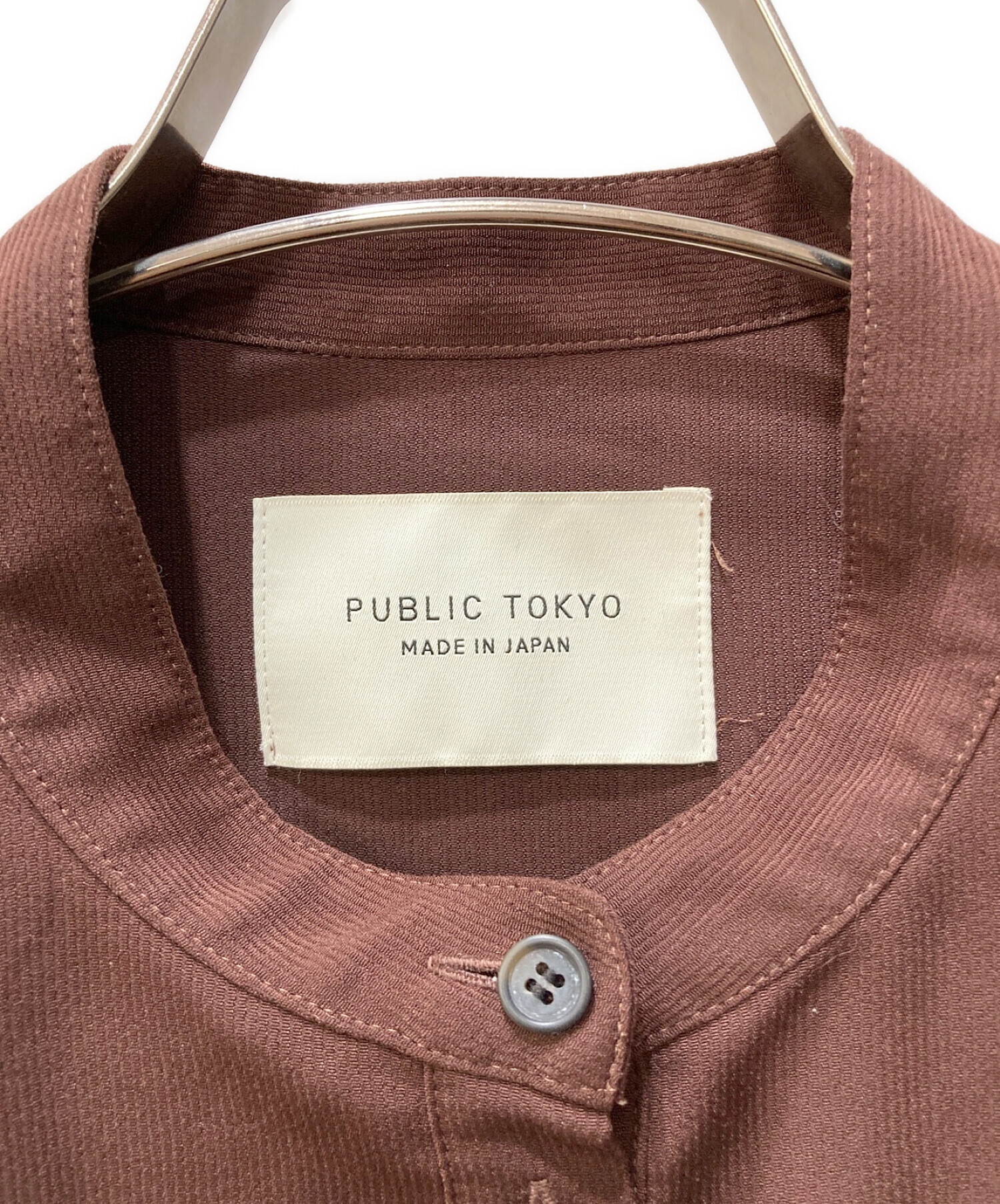 PUBLIC TOKYO (パブリックトウキョウ) マルチレイヤードシャツワンピース 700410007 ブラウン サイズ:FREE