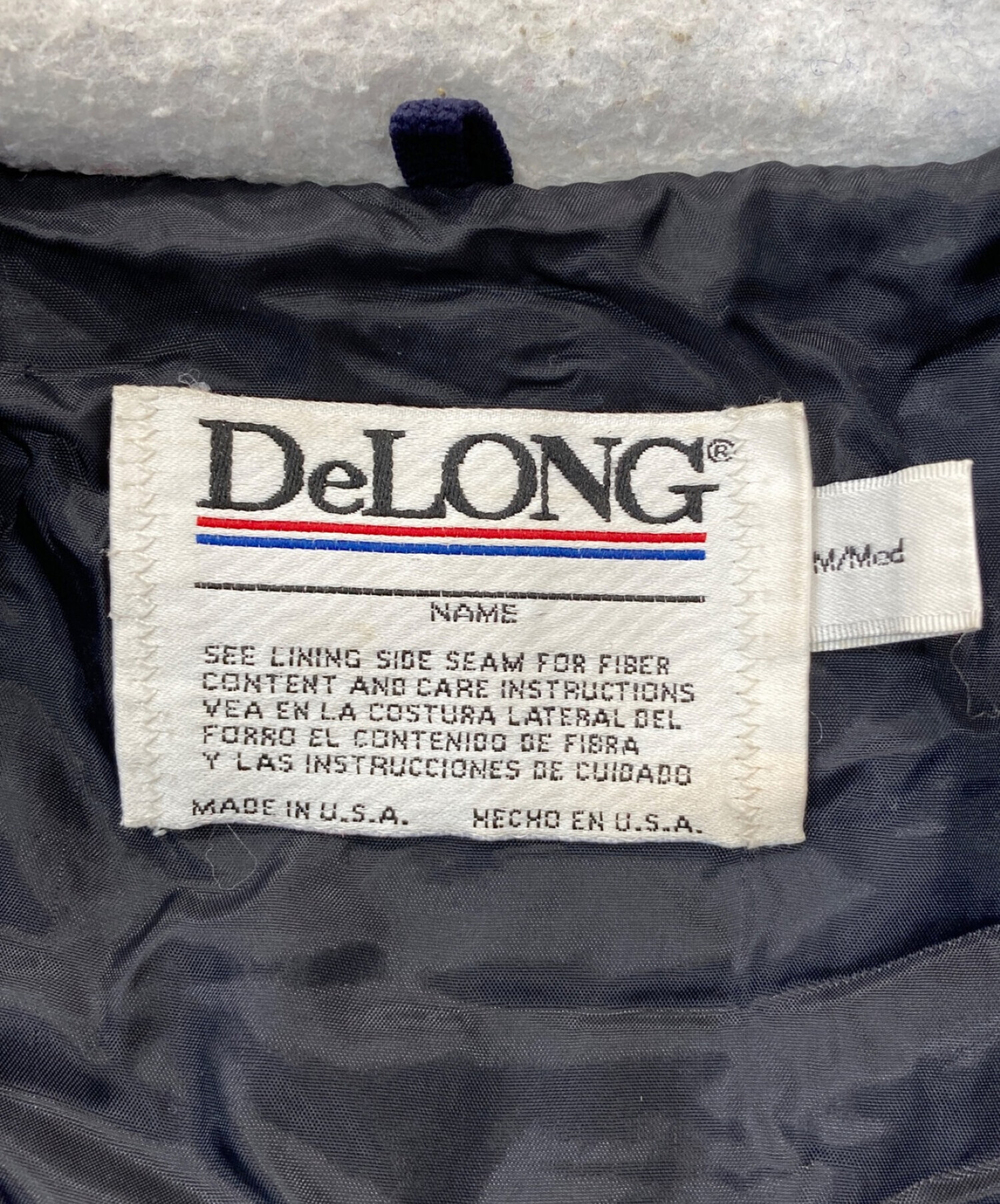 中古・古着通販】DeLong (デロング) 90sスタジャン USA製 ネイビー 
