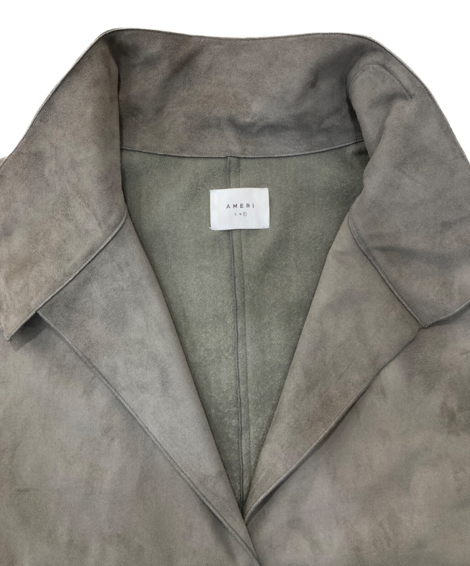 中古・古着通販】AMERI (アメリ) WRAP COLLAR COAT グレー サイズ:FREE