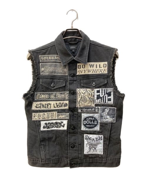 【中古・古着通販】DIESEL (ディーゼル) パッチワークデニムベスト