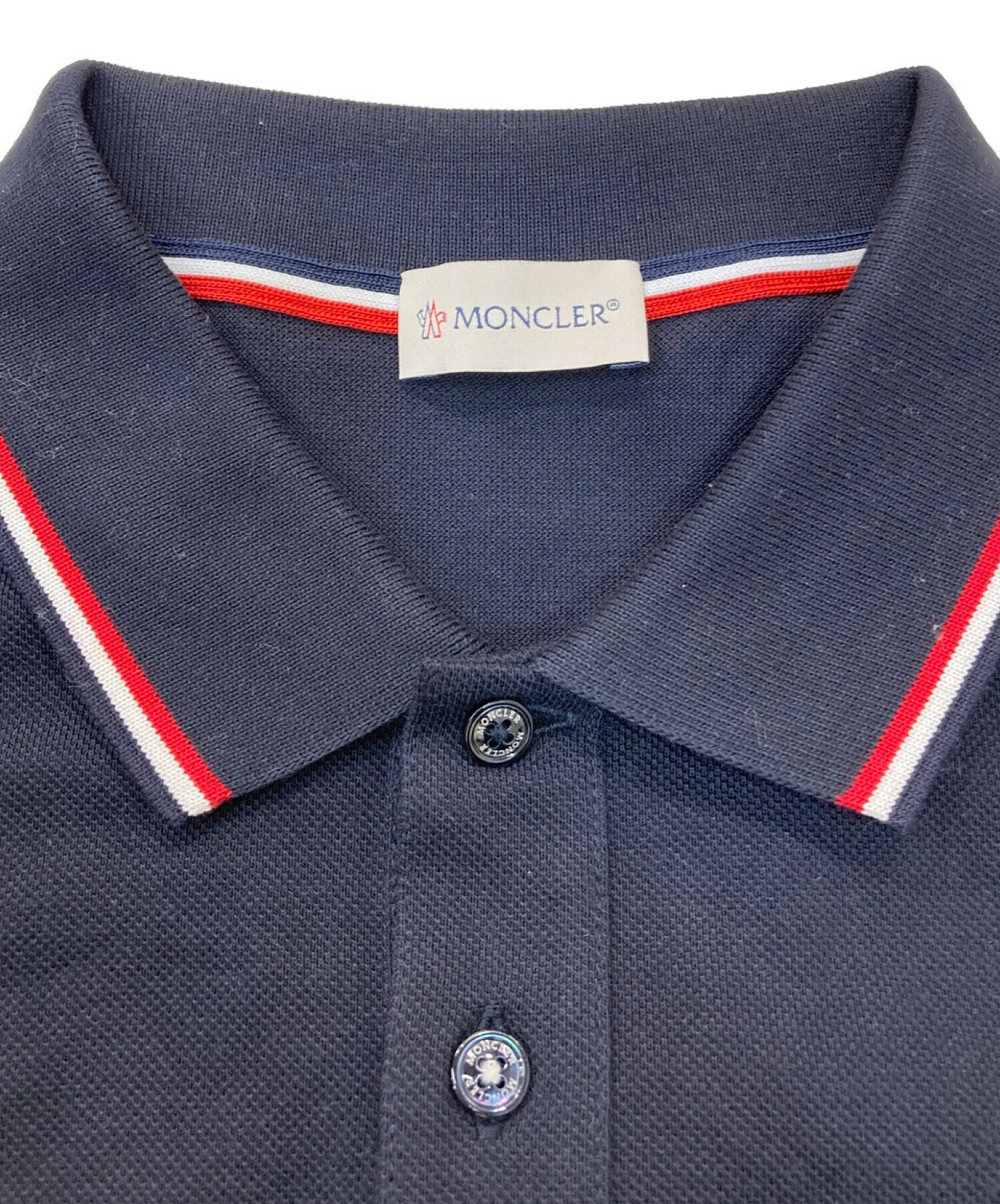 MONCLER (モンクレール) MAGLIA POLO MANICA LUNGA　長袖ポロシャツ　G20918B7010084556 ネイビー  サイズ:XL 未使用品