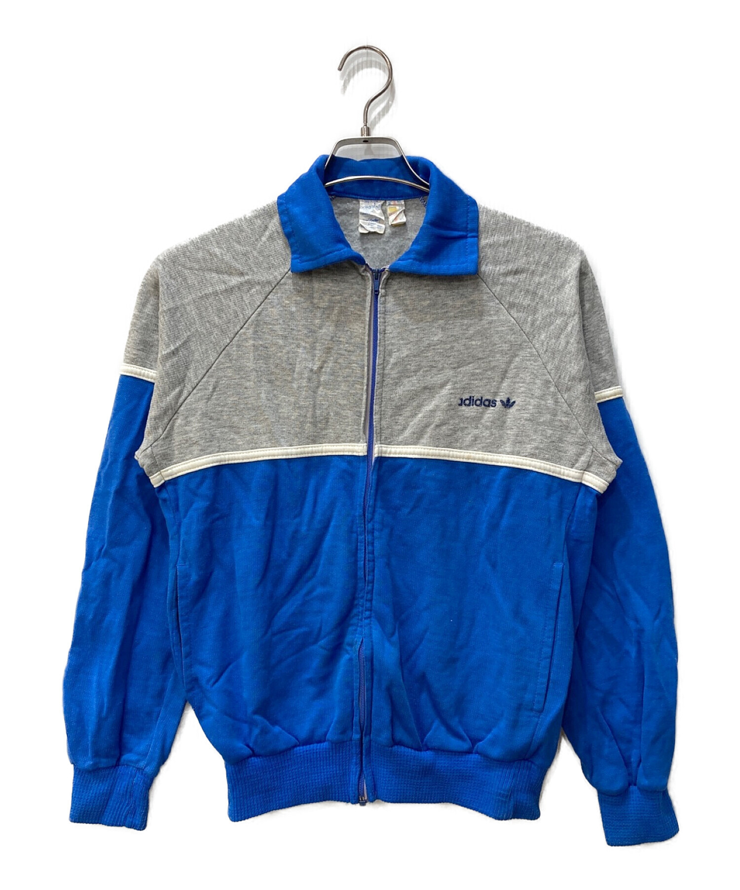 adidas (アディダス) VENTEX社製　70sトラックジャケット ブルー×グレー サイズ:38