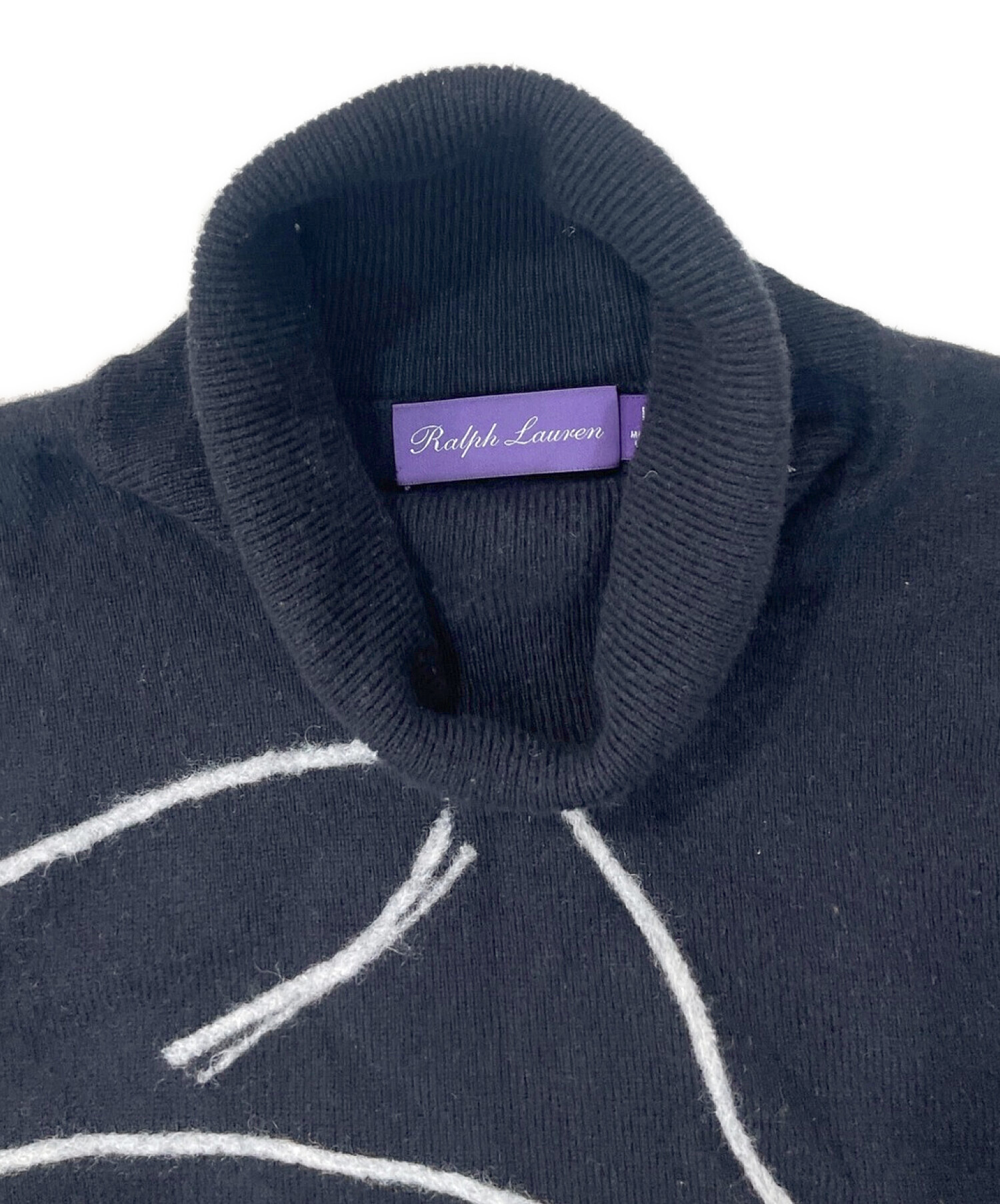 RALPH LAUREN Purple Label (ラルフ ローレン パープル レーベル) タートルネックニット ブラック サイズ:L