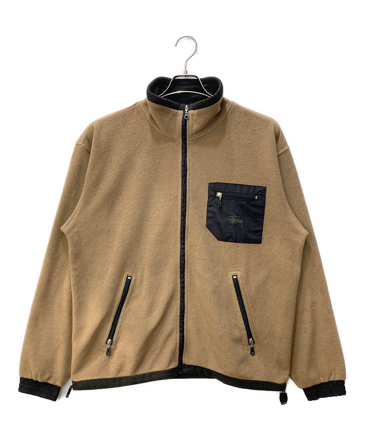 stussy (ステューシー) フリースジャケット　 90s ベージュ サイズ:M