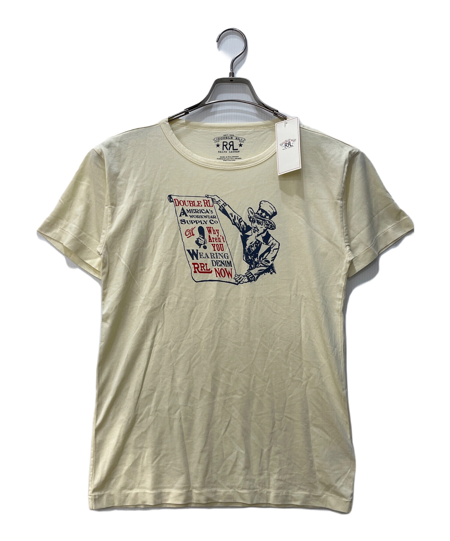 RRL (ダブルアールエル) プリントTシャツ アイボリー サイズ:US SIZE:S 未使用品