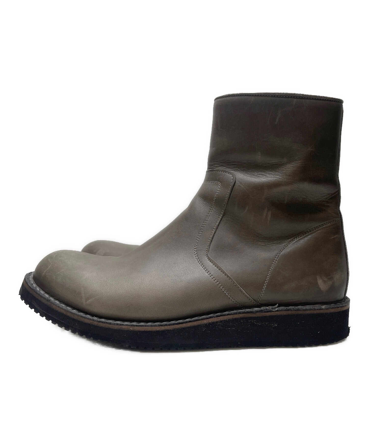 中古・古着通販】nonnative (ノンネイティブ) OFFICINE CREATIVE (オフィチーネクリエイティブ) サイドジップレザーブーツ  グレー サイズ:43｜ブランド・古着通販 トレファク公式【TREFAC FASHION】スマホサイト