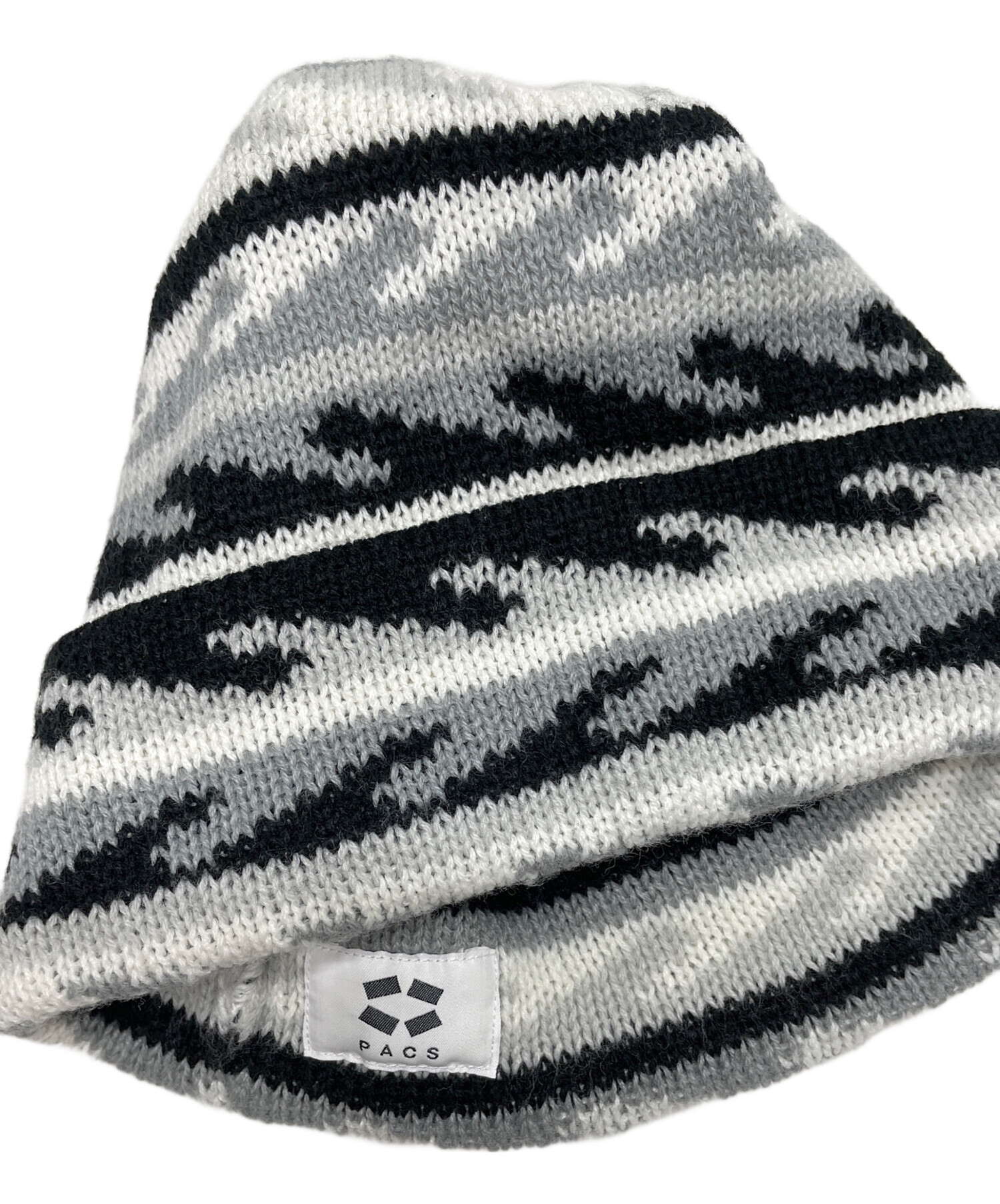 中古・古着通販】PACS (パックス) WAVE Beanie ホワイト×ブラック｜ブランド・古着通販 トレファク公式【TREFAC  FASHION】スマホサイト