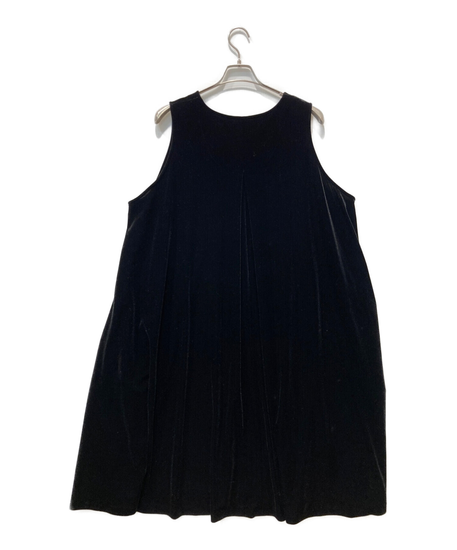 foufou (フーフー) THE DRESS #16ノースリーブベロアワンピース ブラック