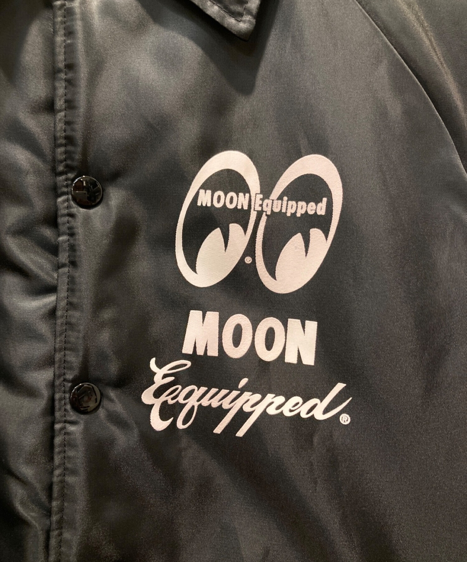 moon equipped (ムーンアイズ) ロゴ ボア コーチ ジャケット ブラック サイズ:S