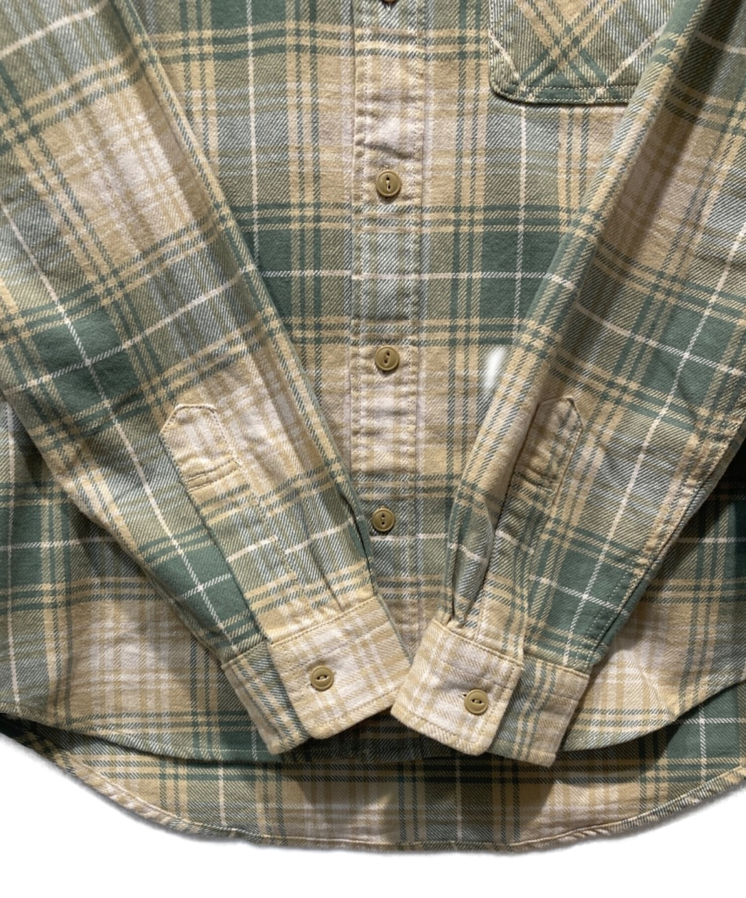 AVIREX (アヴィレックス) L/S CHECK SHIRT USMC ベージュ サイズ:M