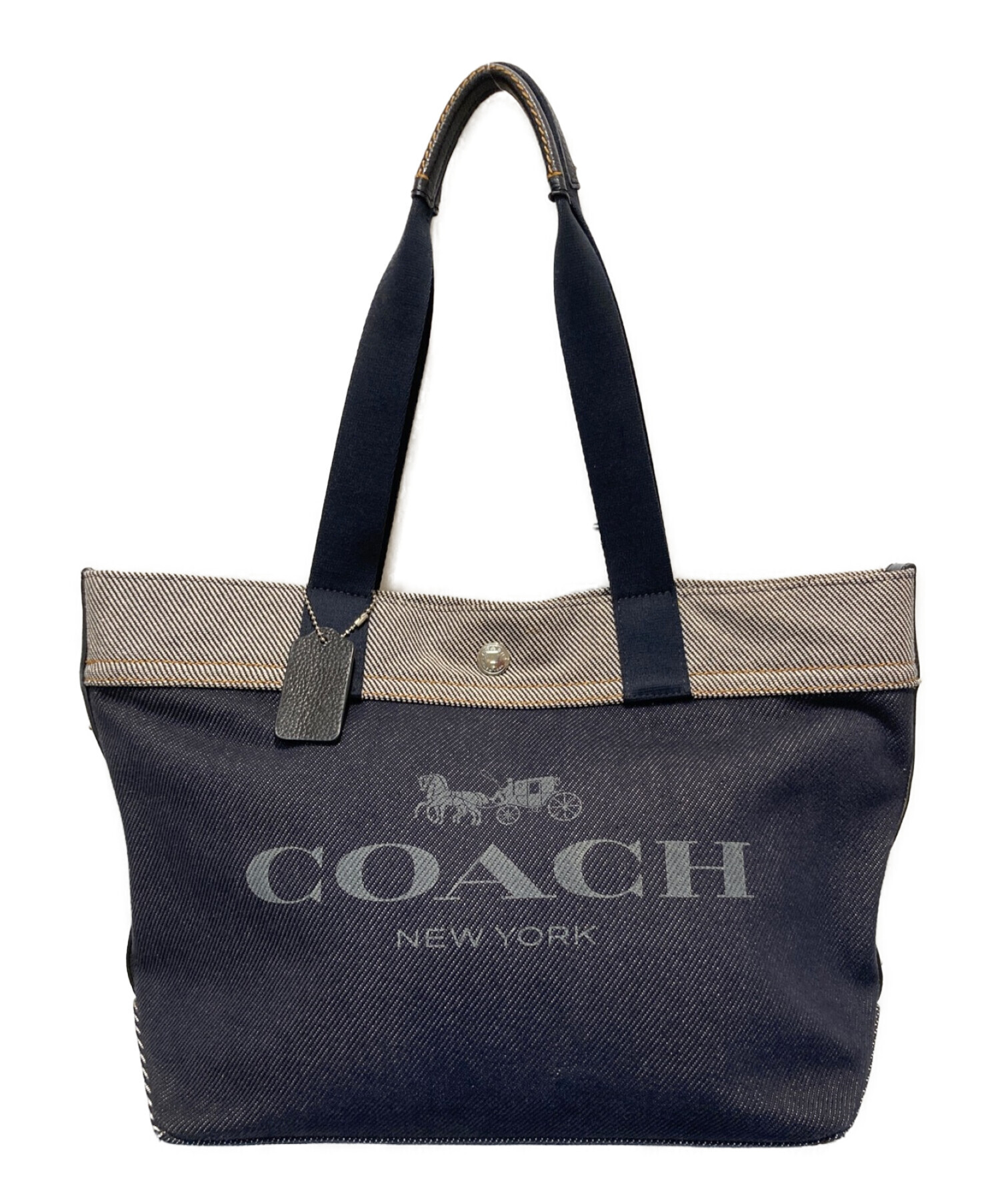 中古・古着通販】COACH (コーチ) デニムトートバッグ インディゴ