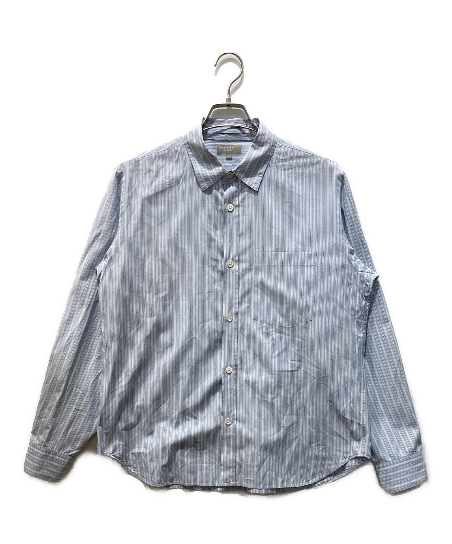 MARGARET HOWELL ストライプシャツ - シャツ/ブラウス(七分/長袖)
