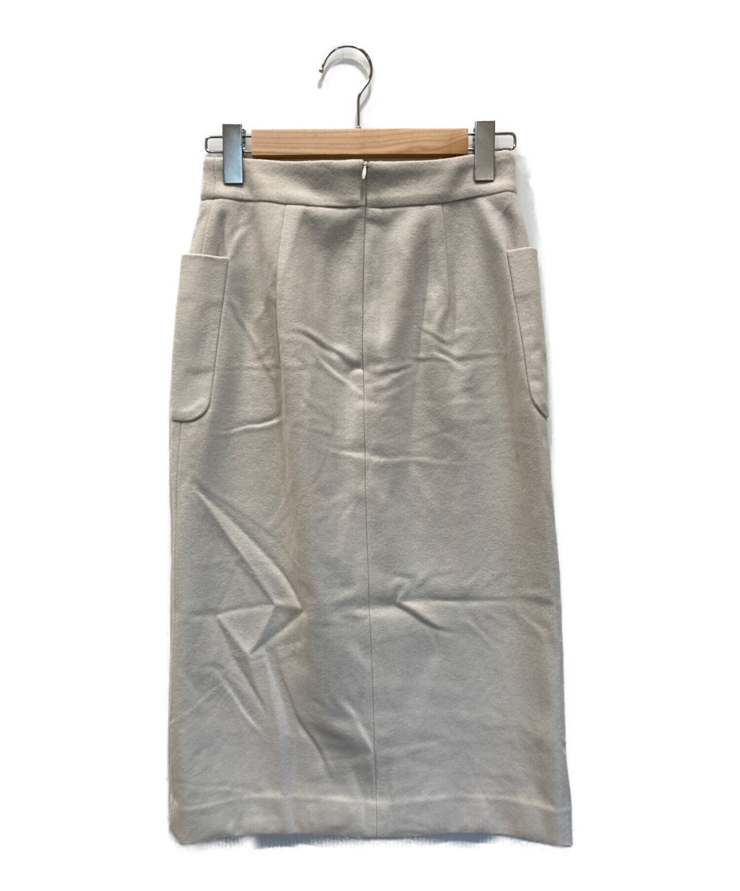 SLOBE IENA (スローブ イエナ) ソフトメルトンタイトスカート アイボリー サイズ:36 未使用品