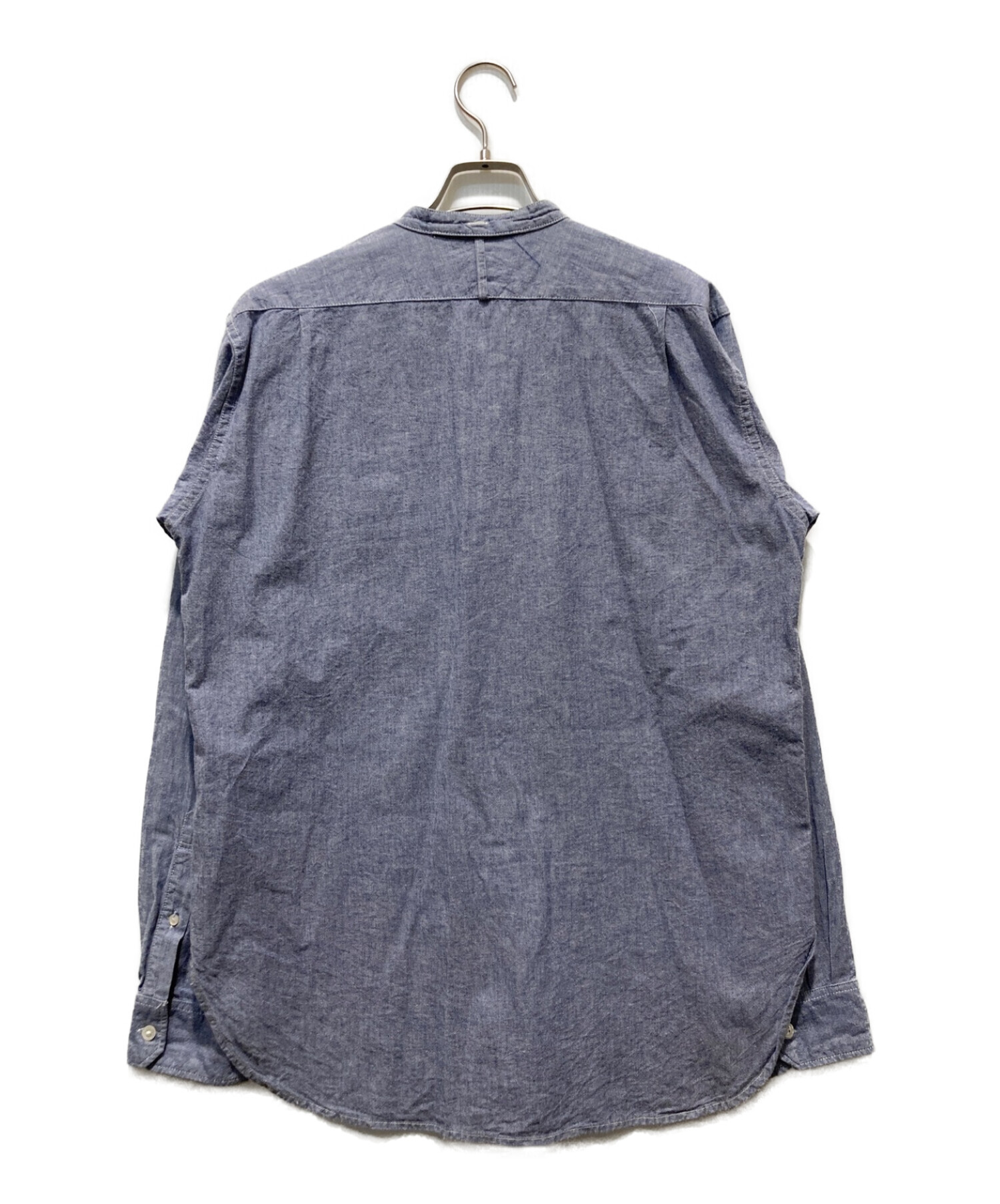 ○MサイズENGINEEREDGARMENTS シャンブレーオープンカラーシャツ-