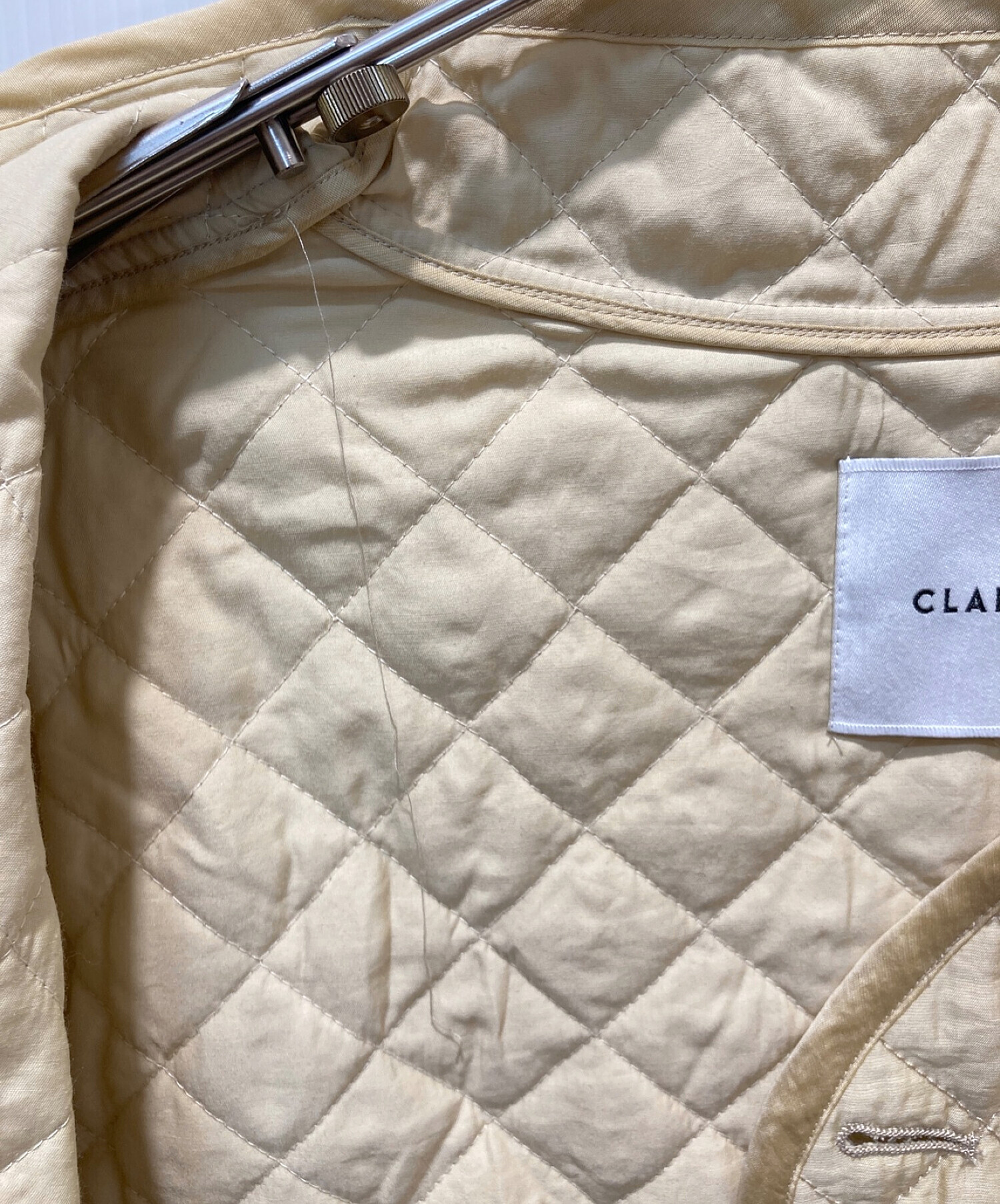 CLANE (クラネ) QUILTING NO COLLAR JACKET イエロー サイズ:2