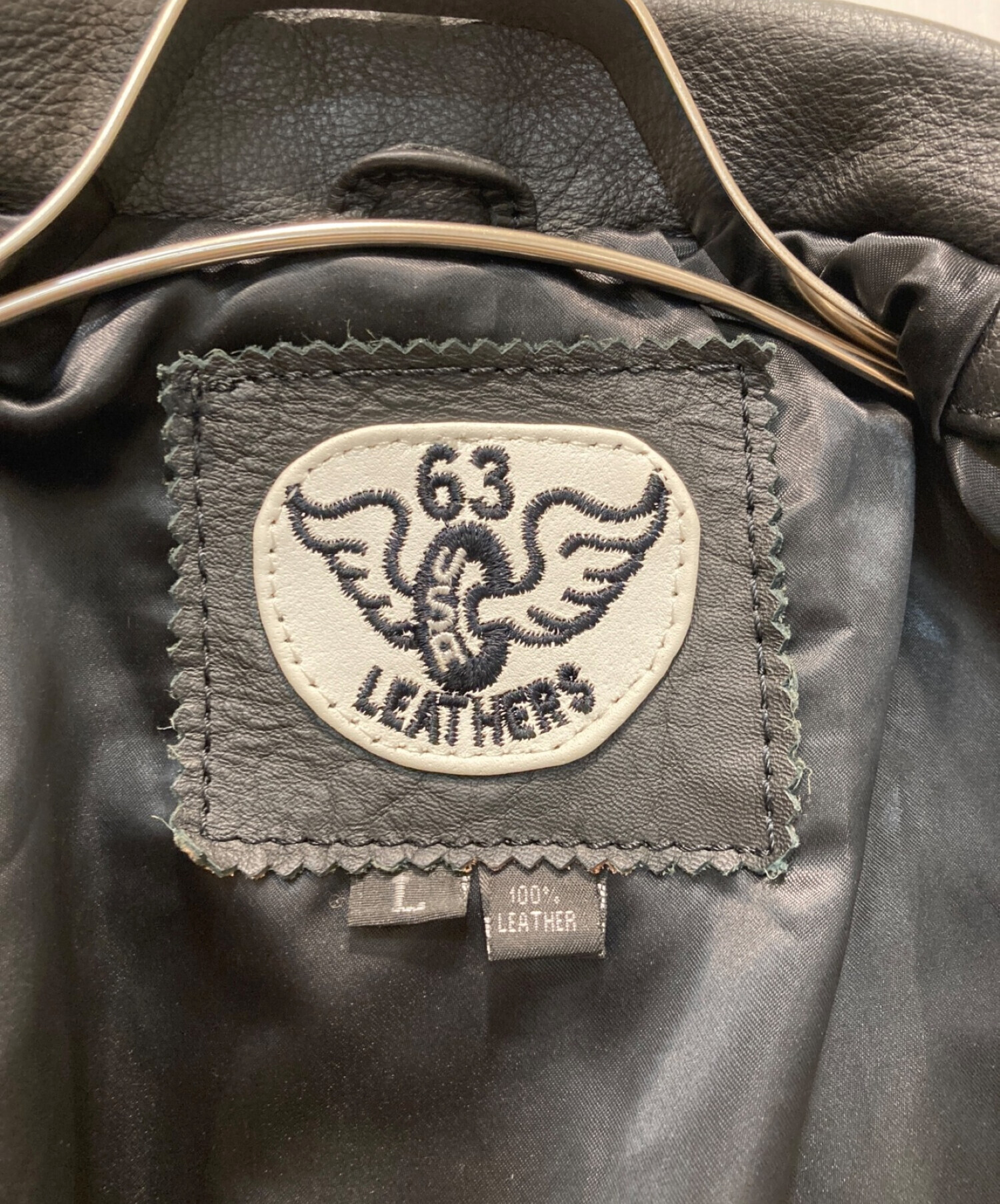 63 leathers (ロクサン レザーズ) レザージャケット ブラック サイズ:L