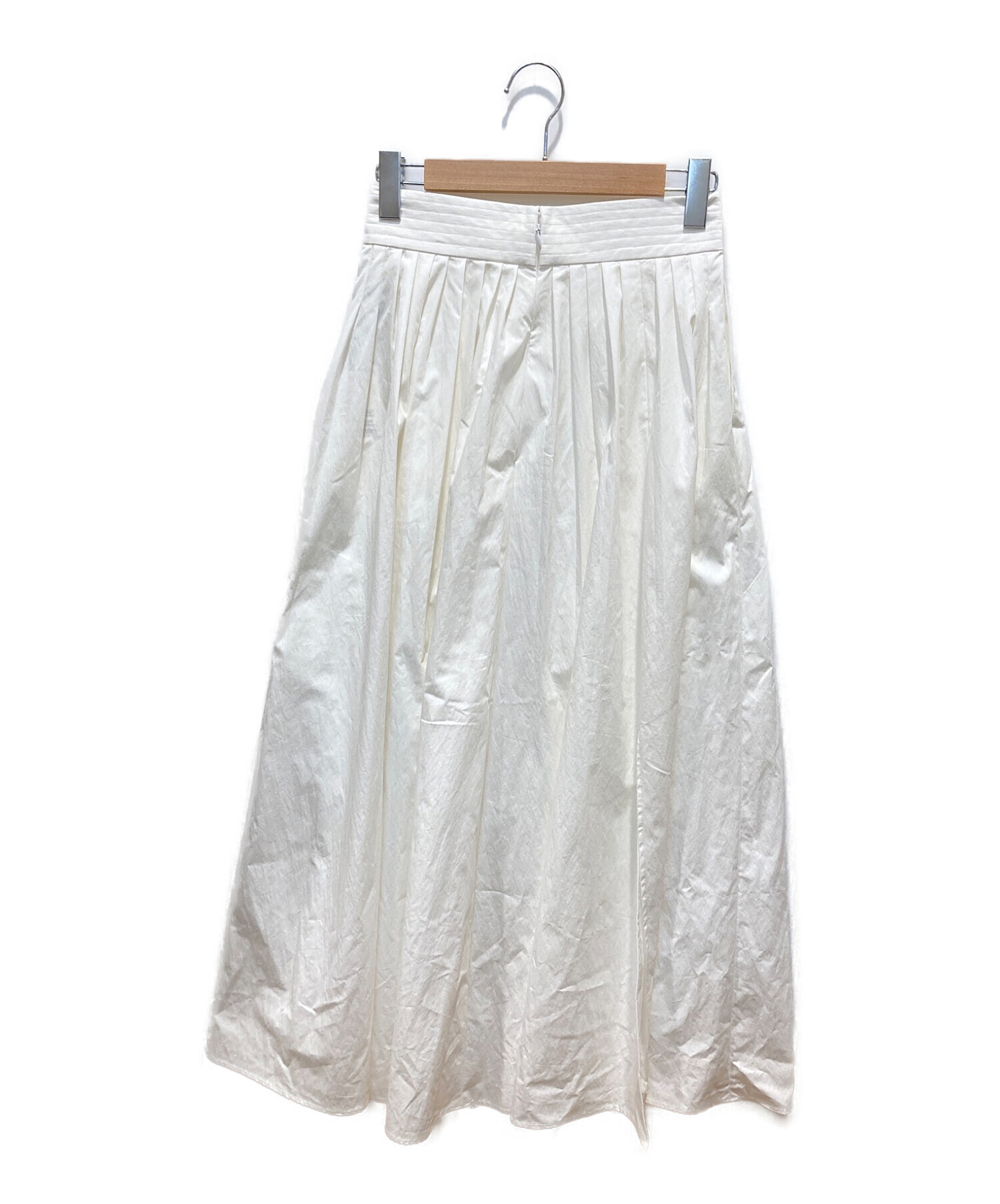 BABYLONE (バビロン) スリットボリュームスカート ホワイト サイズ:38 未使用品