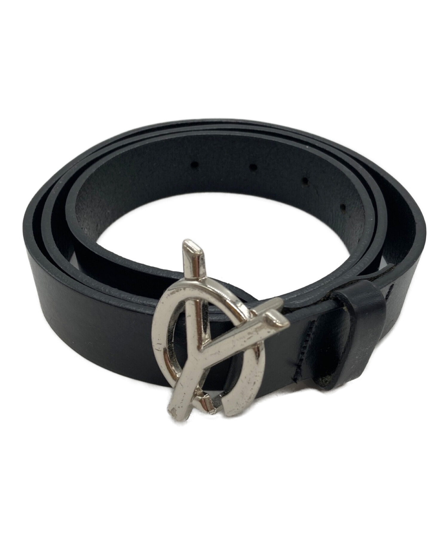 OY/オーワイ』LOGO LEATHER BELT/ロゴレザーベルト-