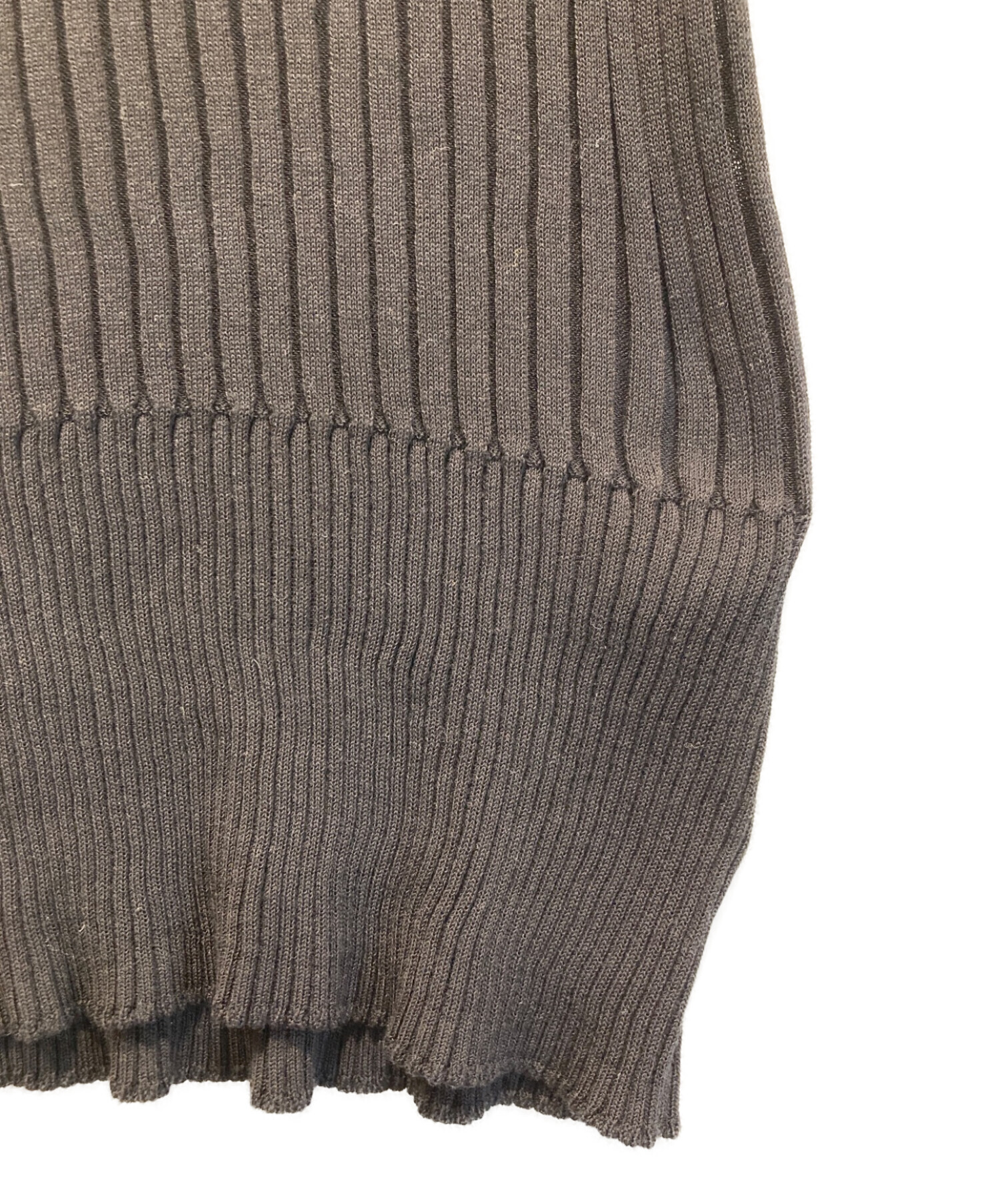 LE CIEL BLEU (ルシェルブルー) Transparent Sleeveless Knit Tops ブラック サイズ:36