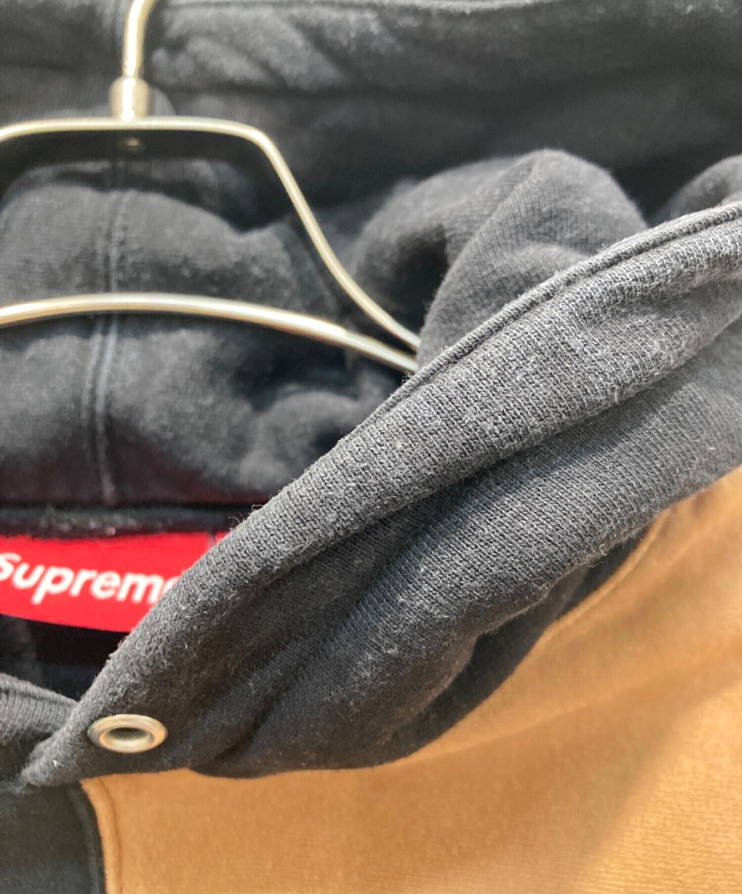 Supreme (シュプリーム) Split Old English Hooded Sweatshirt ブラック×ブラウン サイズ:S