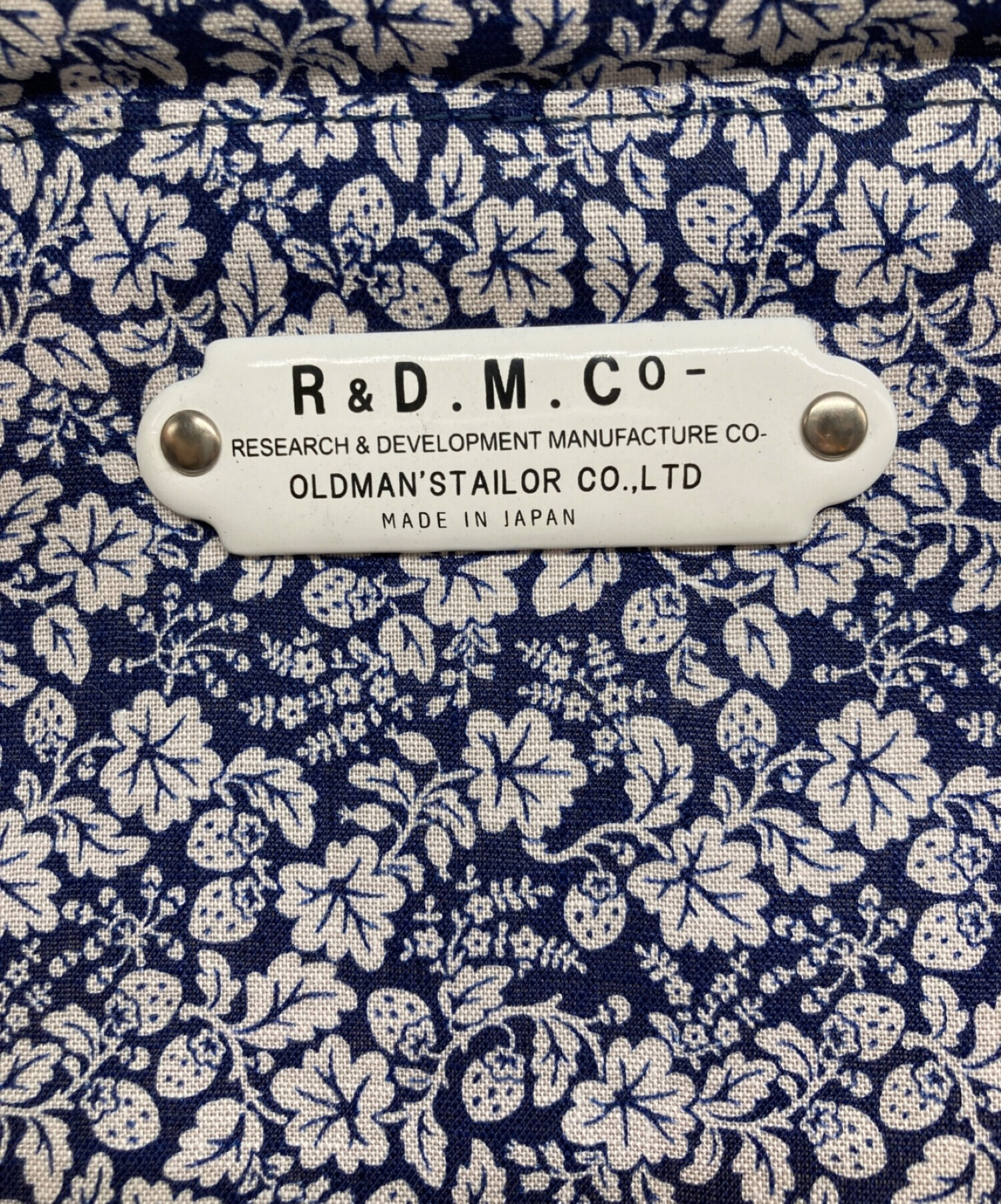 R&D.M.Co-OLDMAN'S TAILOR (オールドマンズテイラー) リトルワイルドベリーマルシェバッグ(S) ネイビー×ホワイト