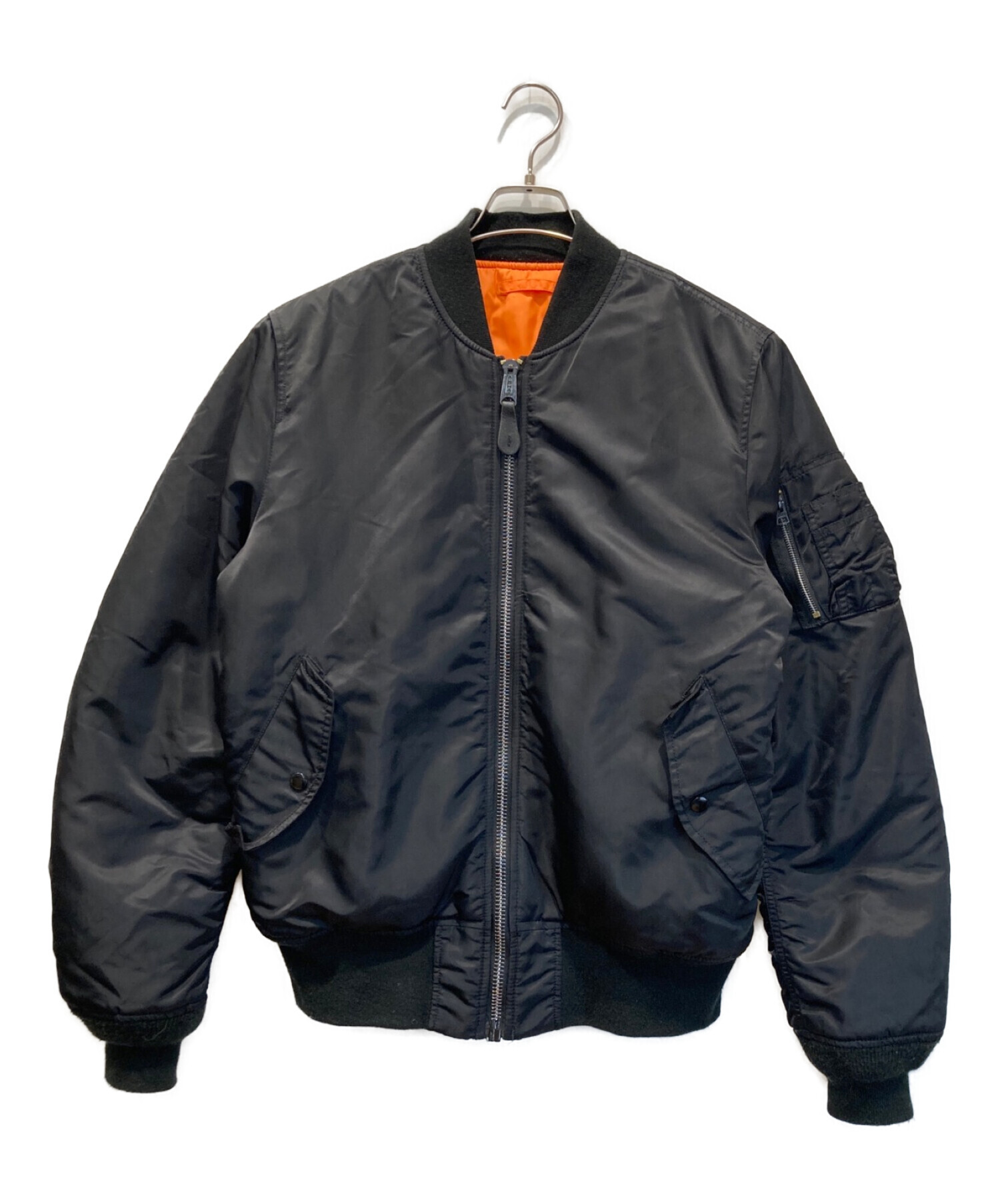 中古・古着通販】ALPHA (アルファ) MA-1ジャケット ブラック サイズ:XL