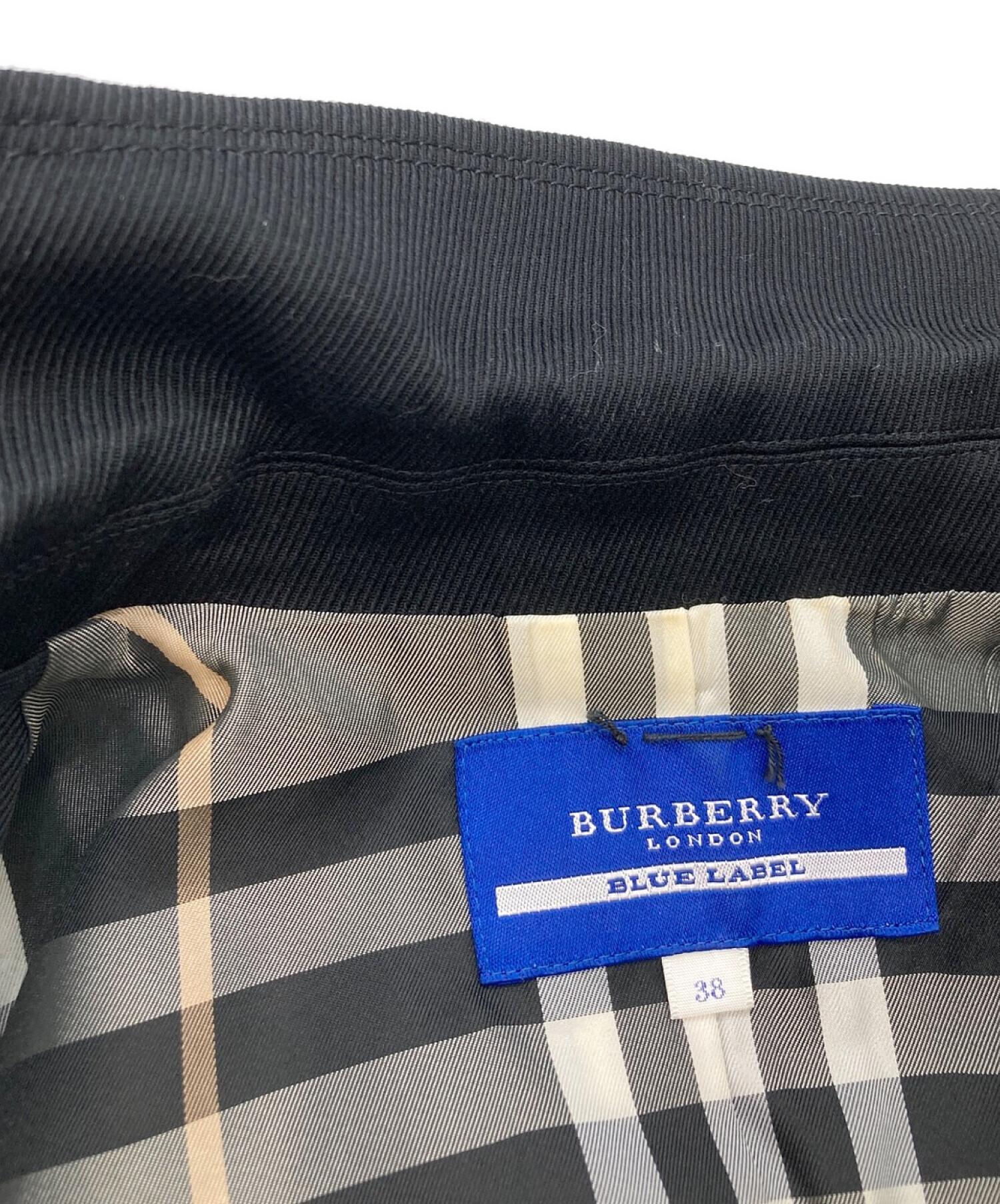 BURBERRY BLUE LABEL (バーバリーブルーレーベル) COTTON 3B JACKET ブラック サイズ:38