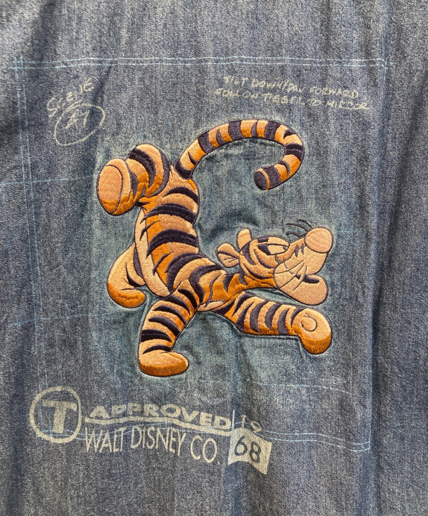 Disney STORE (ディズニーストア) 刺繍デニムシャツ インディゴ サイズ:M