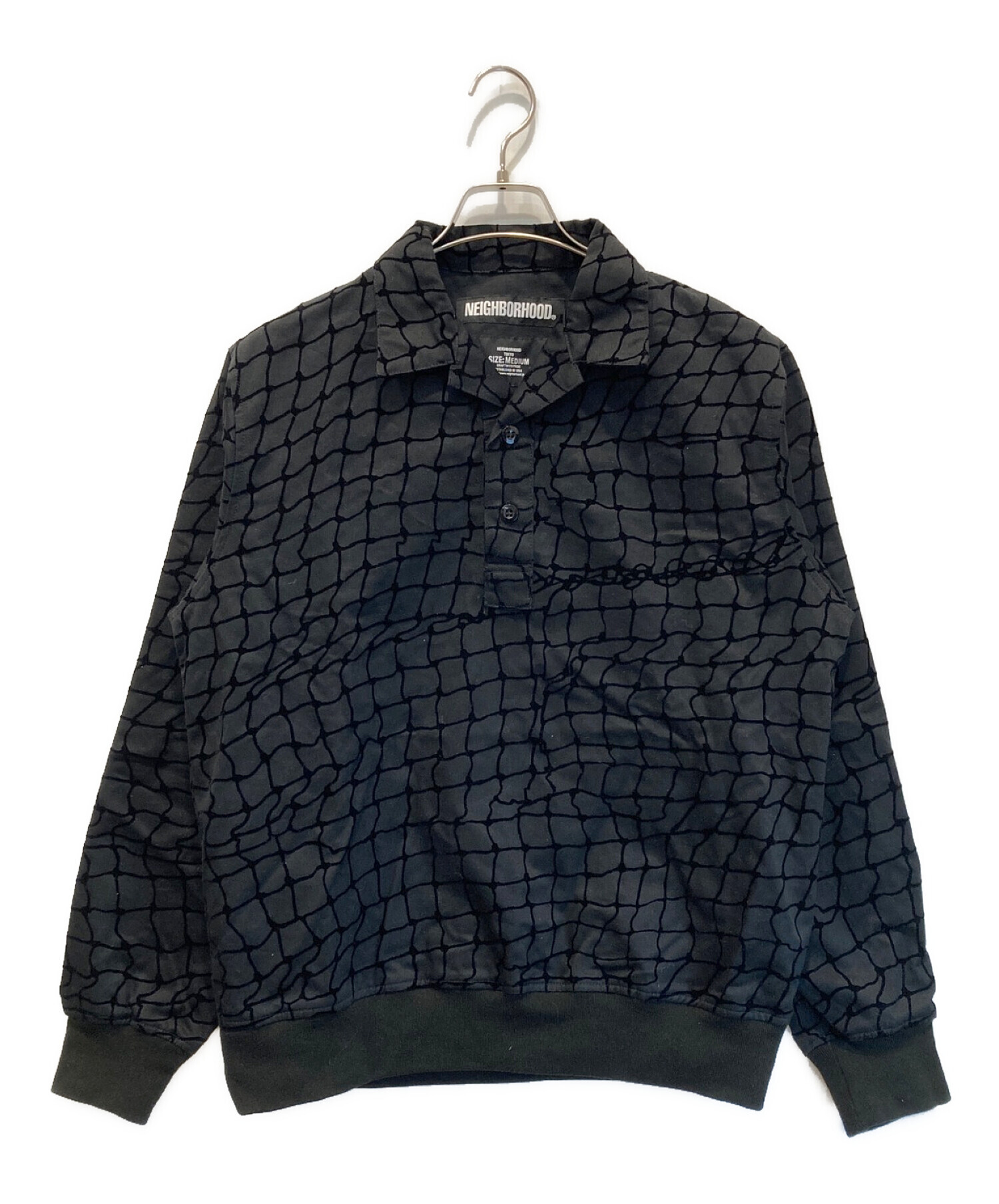 NEIGHBORHOOD (ネイバーフッド) FLOCK PULL C-SHIRT LS ブラック サイズ:M