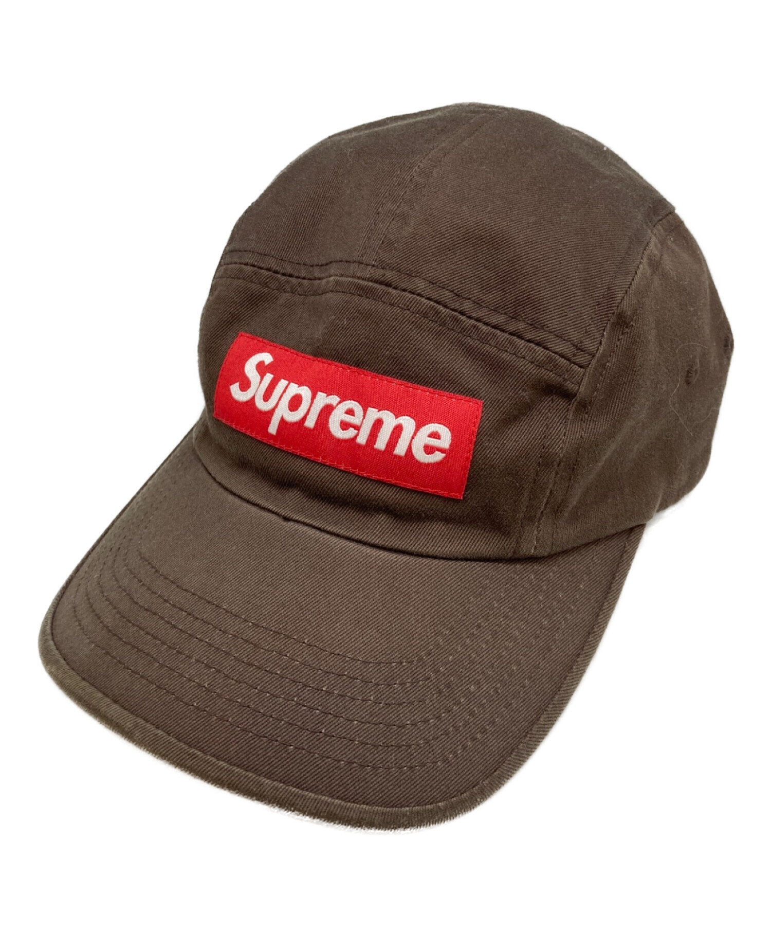 supreme キャップ ブラウン - 帽子