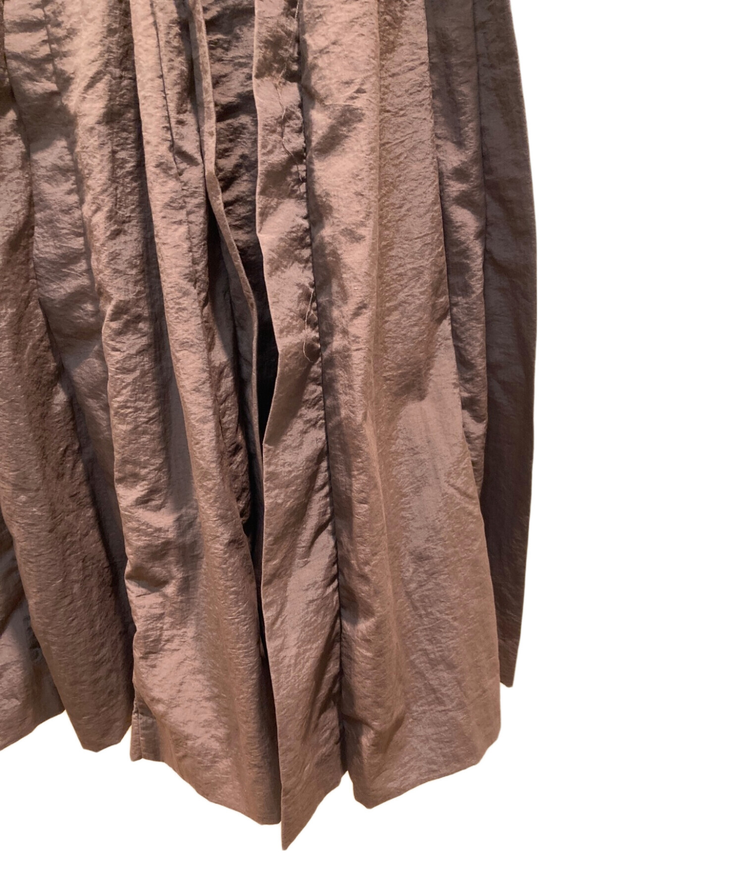 SLOBE IENA (スローブ イエナ) ステッチプリーツスカート ブラウン サイズ:- 未使用品