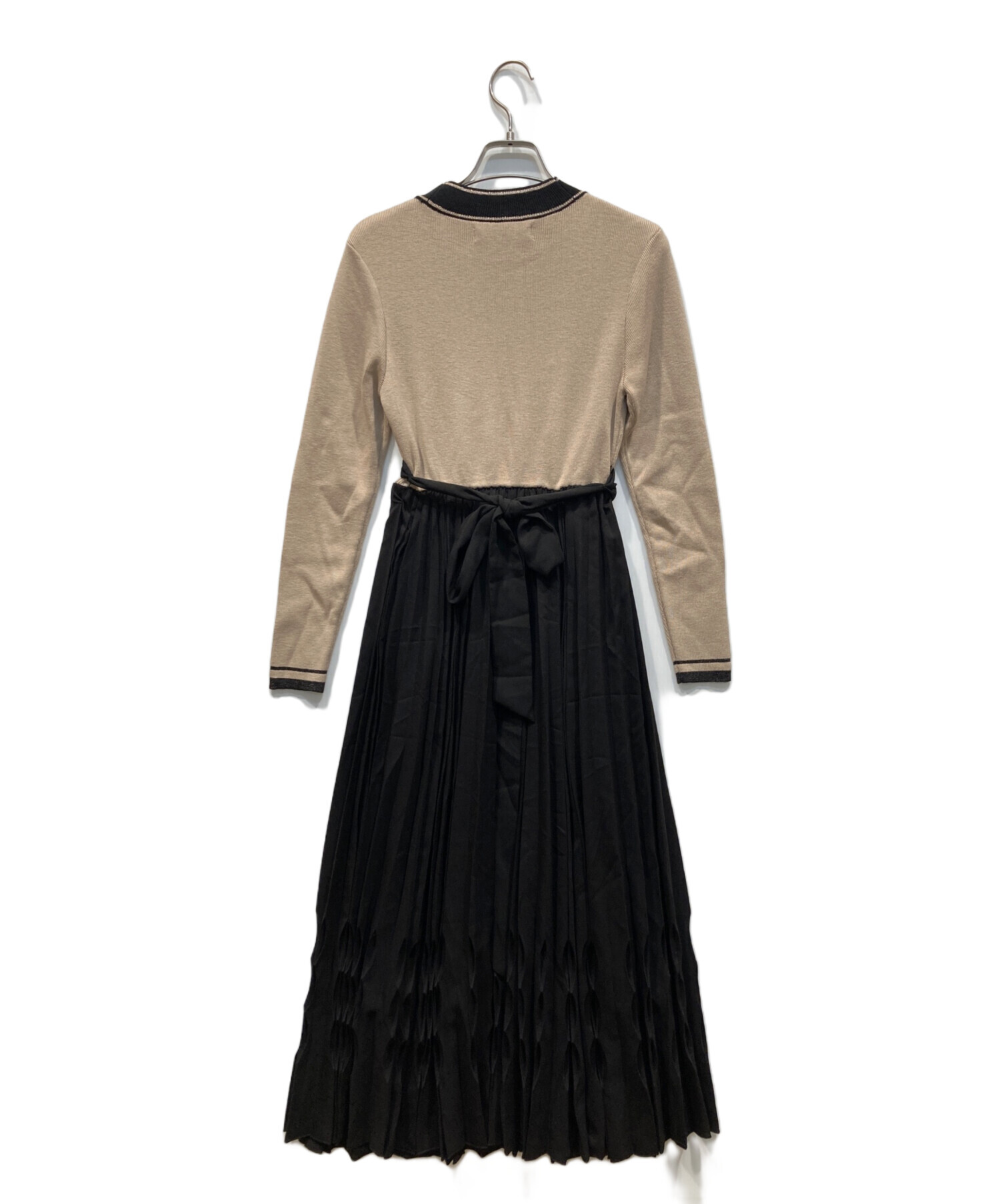 中古・古着通販】Her lip to (ハーリップトゥ) Saint Honore Long Dress ベージュ×ブラック  サイズ:S｜ブランド・古着通販 トレファク公式【TREFAC FASHION】スマホサイト