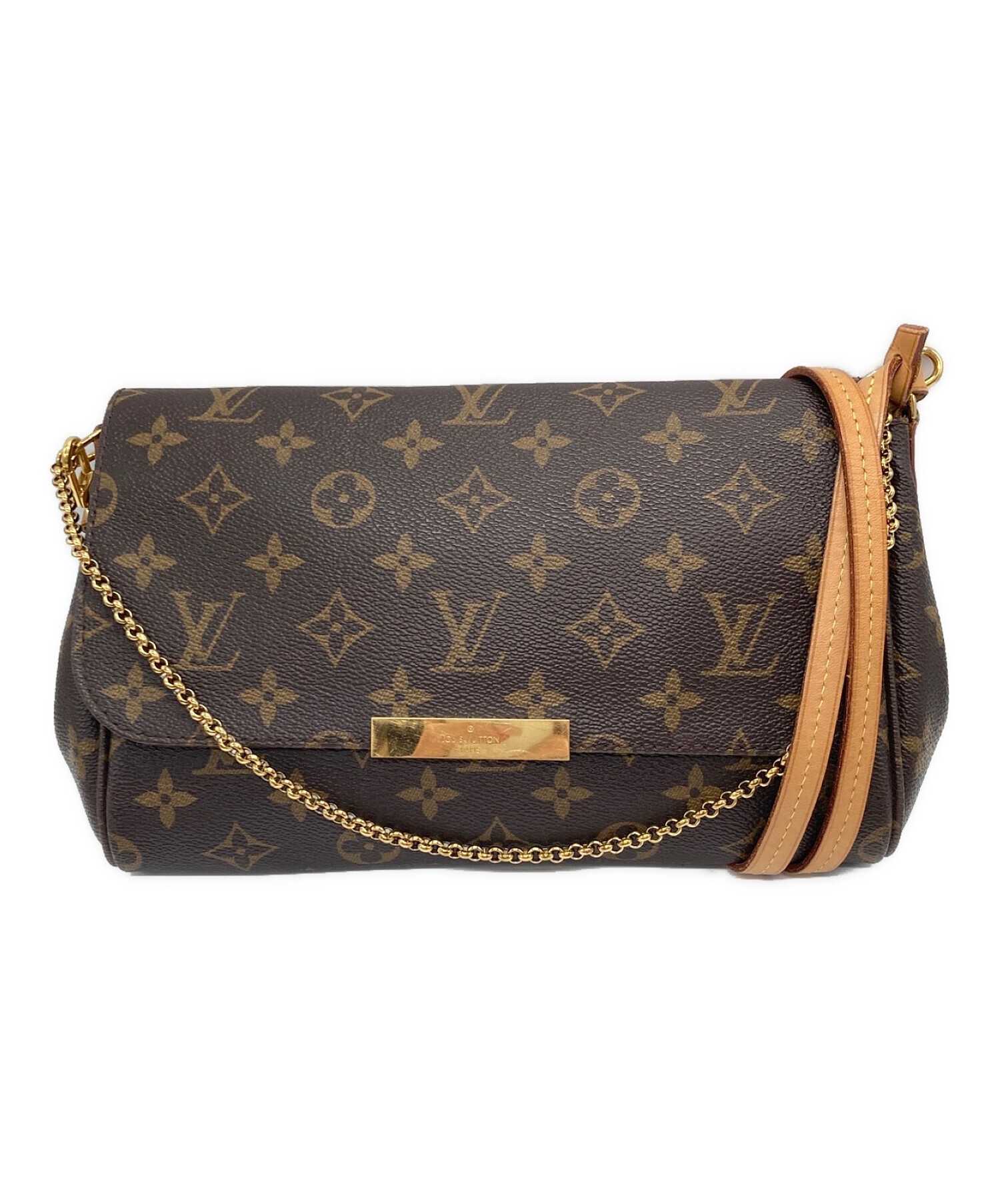 LOUIS VUITTON (ルイ ヴィトン) フェイボリットMM ブラック×ベージュ