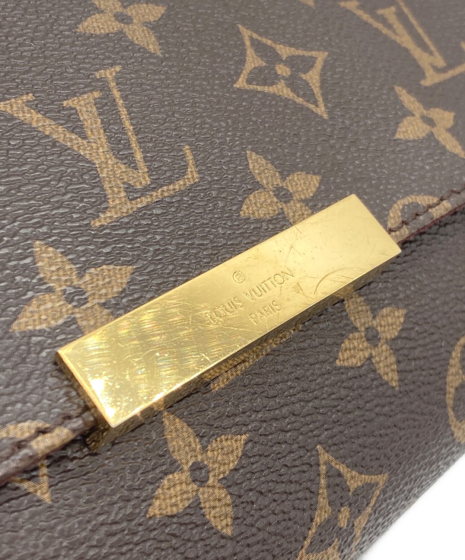 LOUIS VUITTON (ルイ ヴィトン) フェイボリットMM ブラック×ベージュ