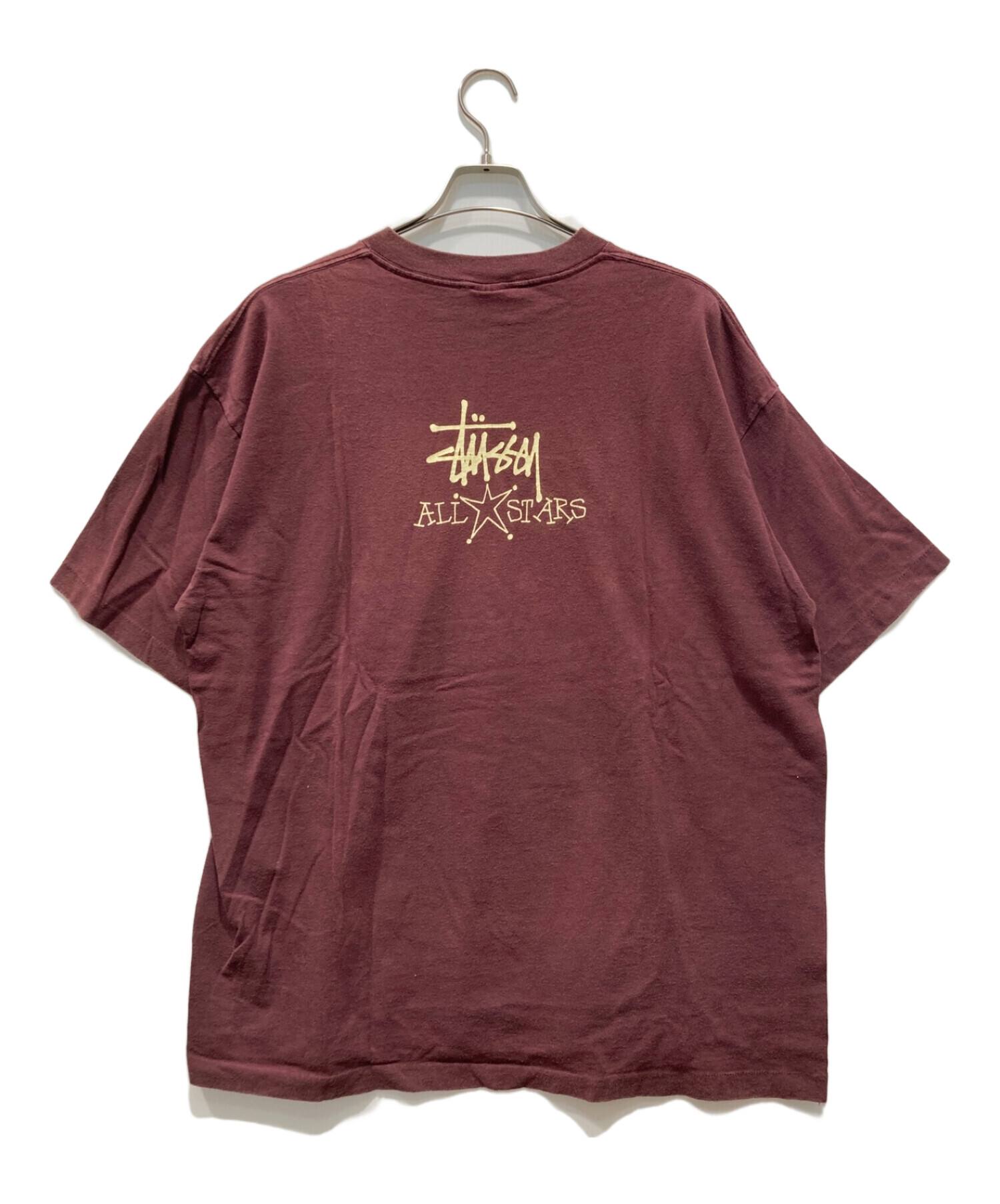 OLD STUSSY (オールドステューシー) ALL STARS Tシャツ ボルドー サイズ:XXL