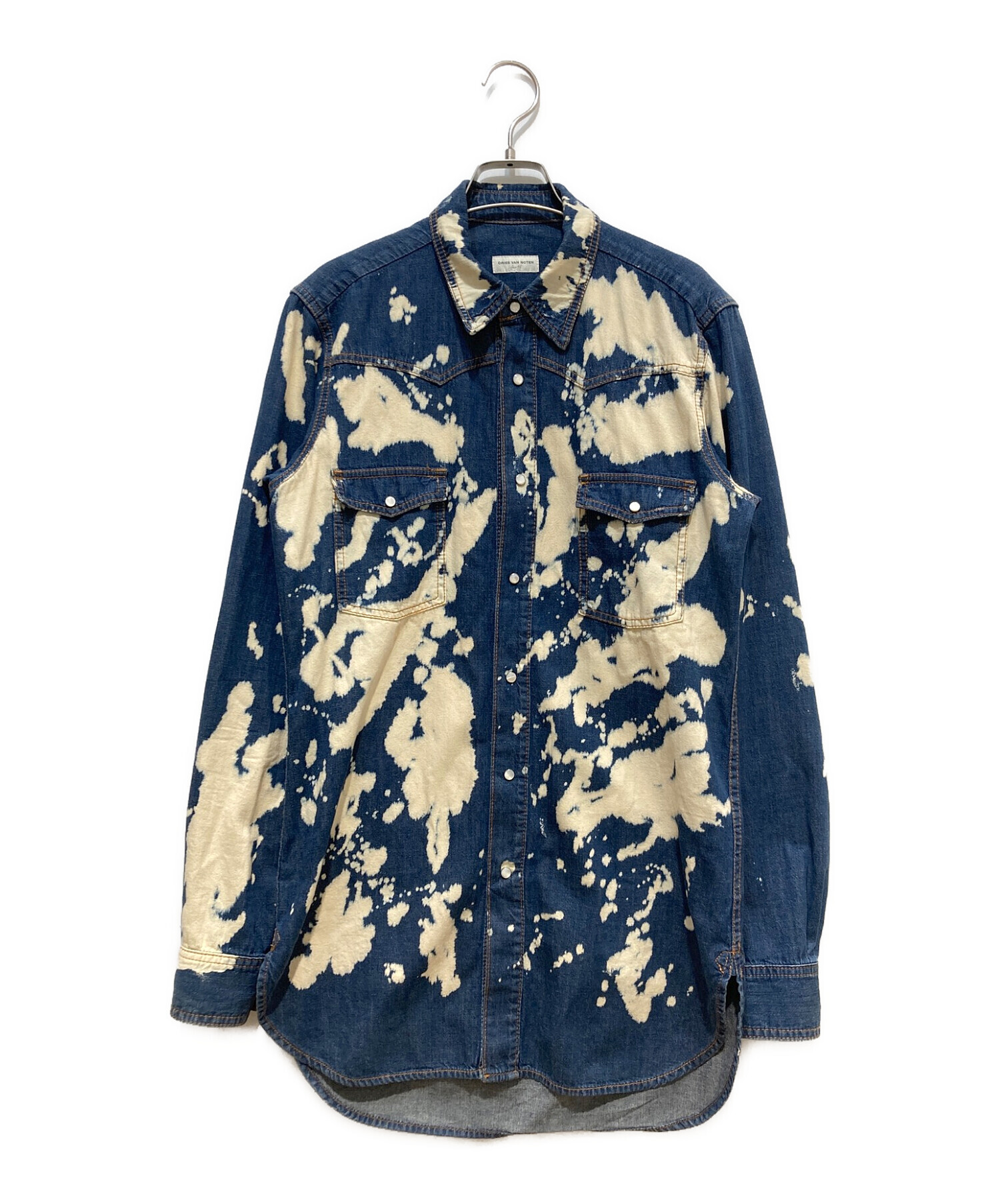 中古・古着通販】DRIES VAN NOTEN (ドリスヴァンノッテン) デニムシャツ ネイビー サイズ:46｜ブランド・古着通販  トレファク公式【TREFAC FASHION】スマホサイト