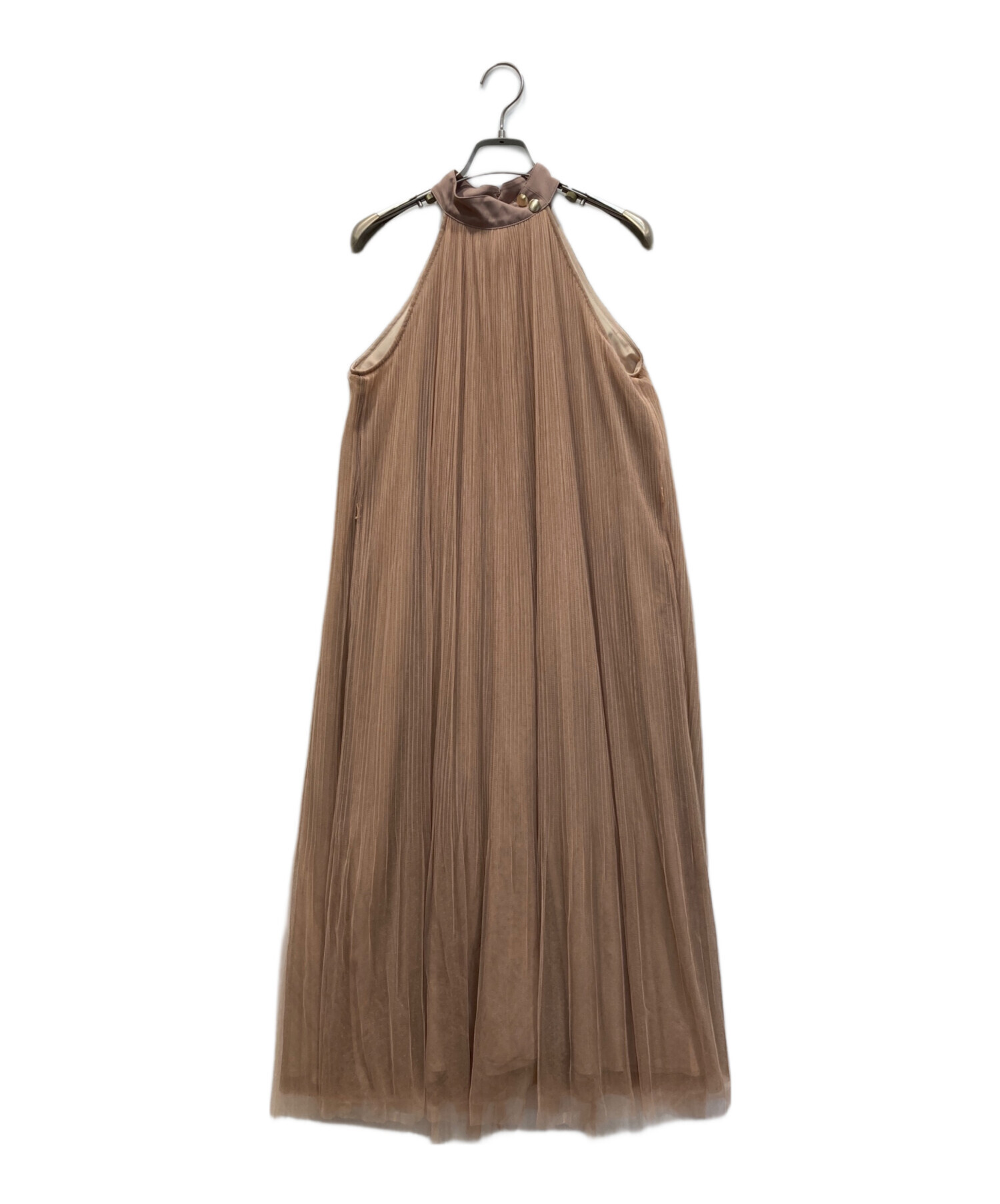 中古・古着通販】Her lip to (ハーリップトゥ) herlipto Pleated Tulle Midi Dress ベージュ サイズ:F  未使用品｜ブランド・古着通販 トレファク公式【TREFAC FASHION】スマホサイト