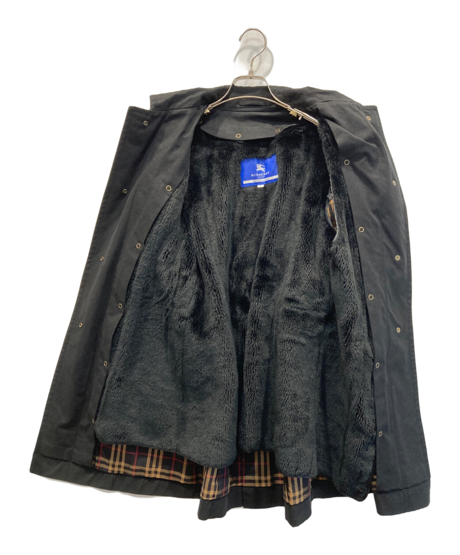 中古・古着通販】BURBERRY BLUE LABEL (バーバリーブルーレーベル) ライナー付ダッフルコート ブラック  サイズ:38｜ブランド・古着通販 トレファク公式【TREFAC FASHION】スマホサイト