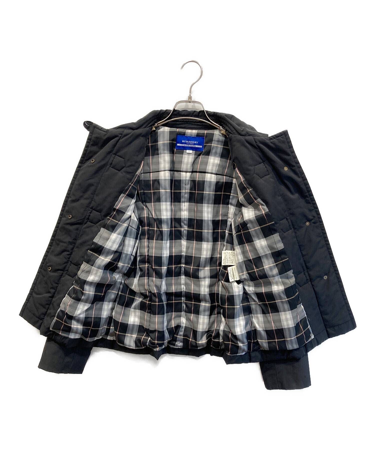 中古・古着通販】BURBERRY BLUE LABEL (バーバリーブルーレーベル) ショートダッフルコート ブラック  サイズ:38｜ブランド・古着通販 トレファク公式【TREFAC FASHION】スマホサイト