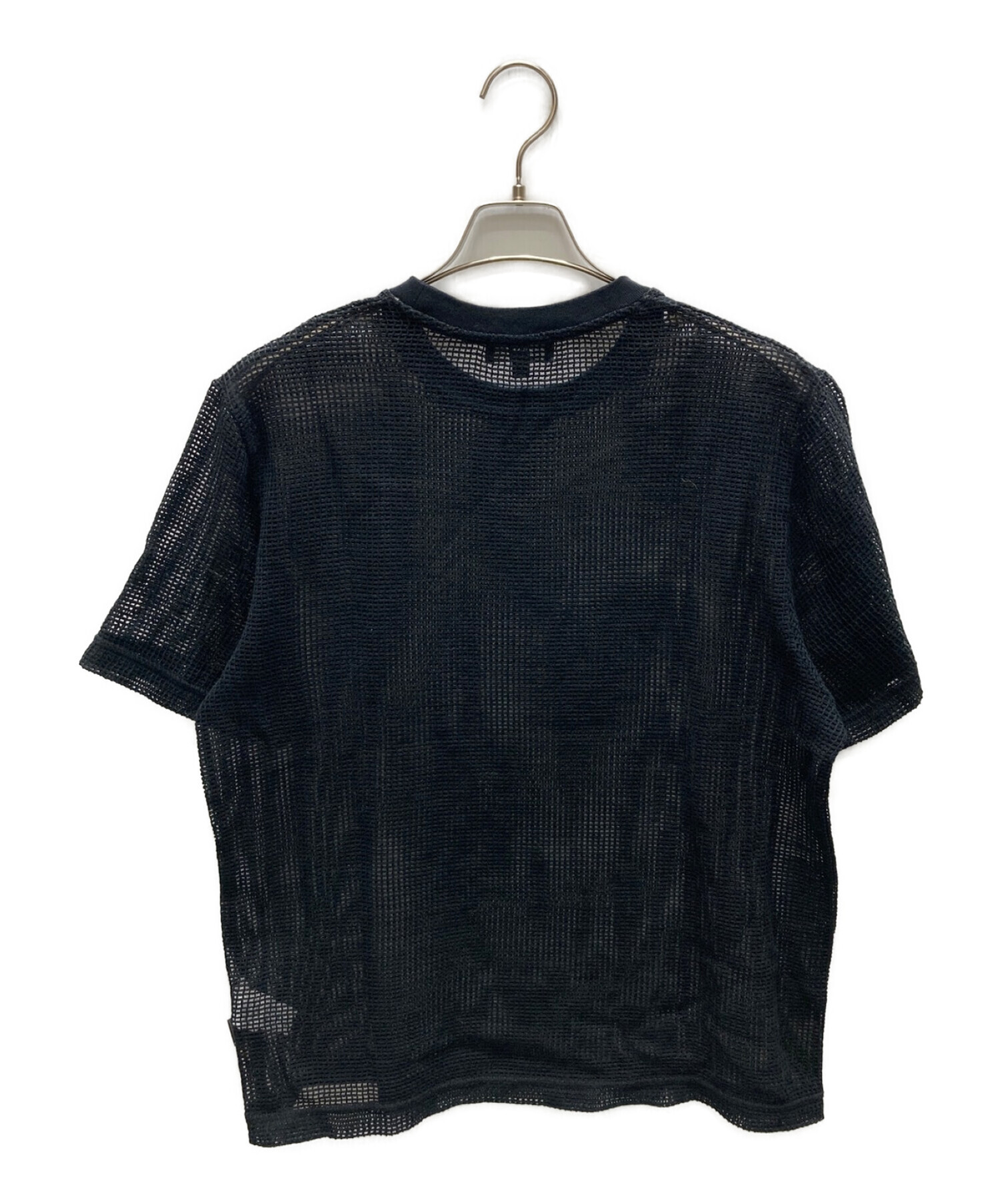 stussy (ステューシー) COTTON MESH SS CREW ブラック サイズ:M