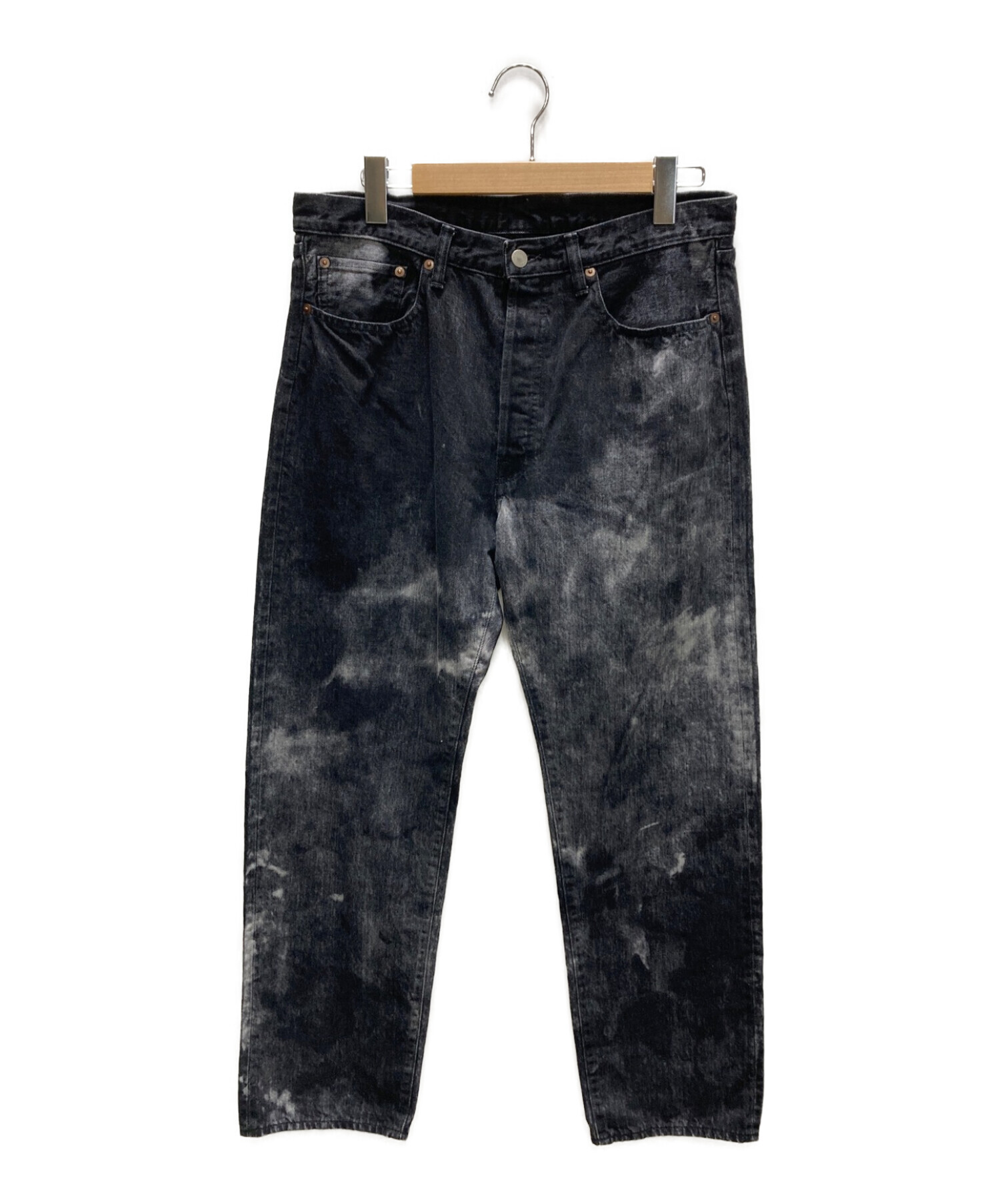 UNUSED (アンユーズド) 13oz サンフェードデニムパンツ / 13oz sun fade denim pants. ブラック サイズ:3  未使用品